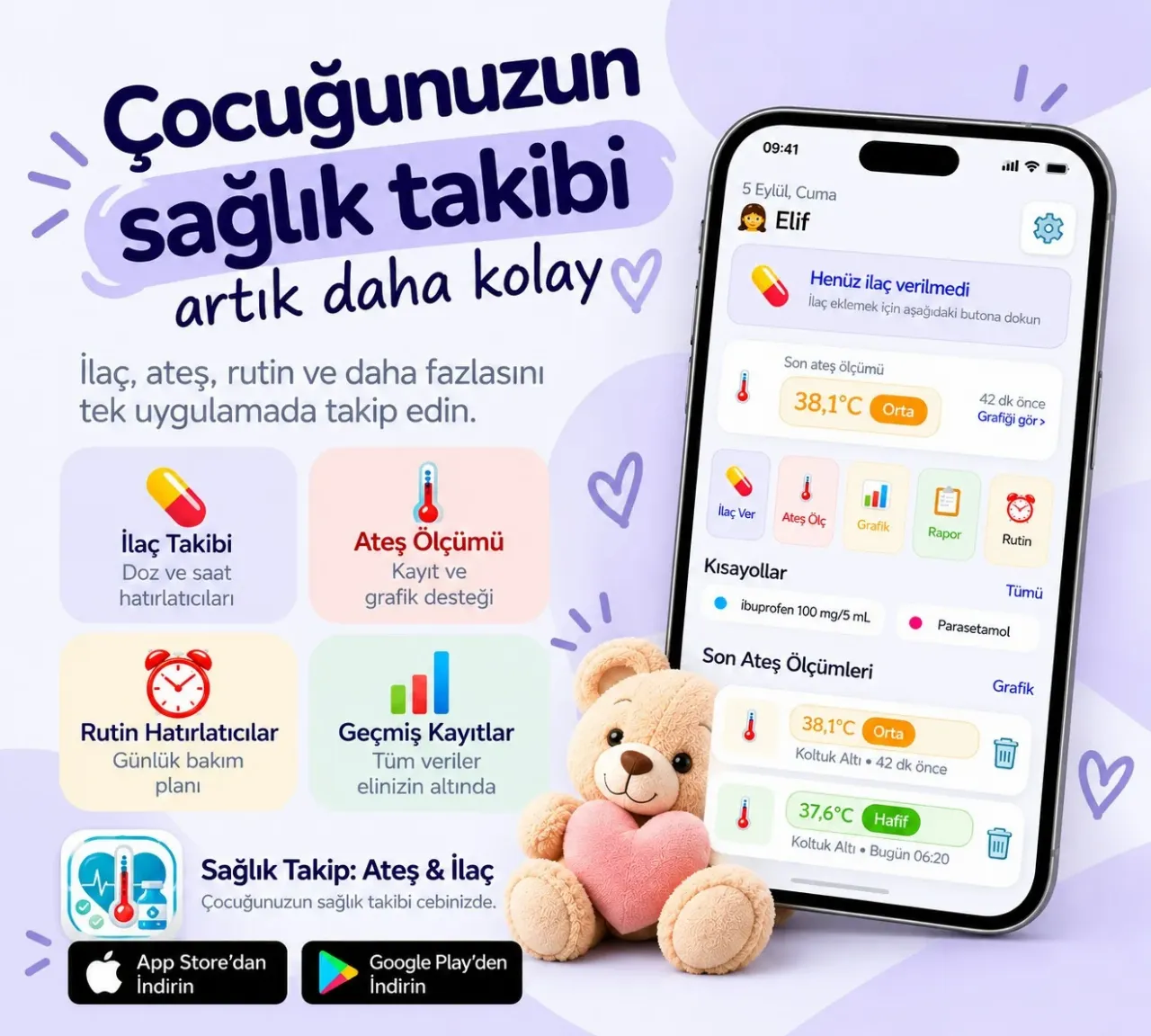 Sağlık Takip: Ateş & İlaç