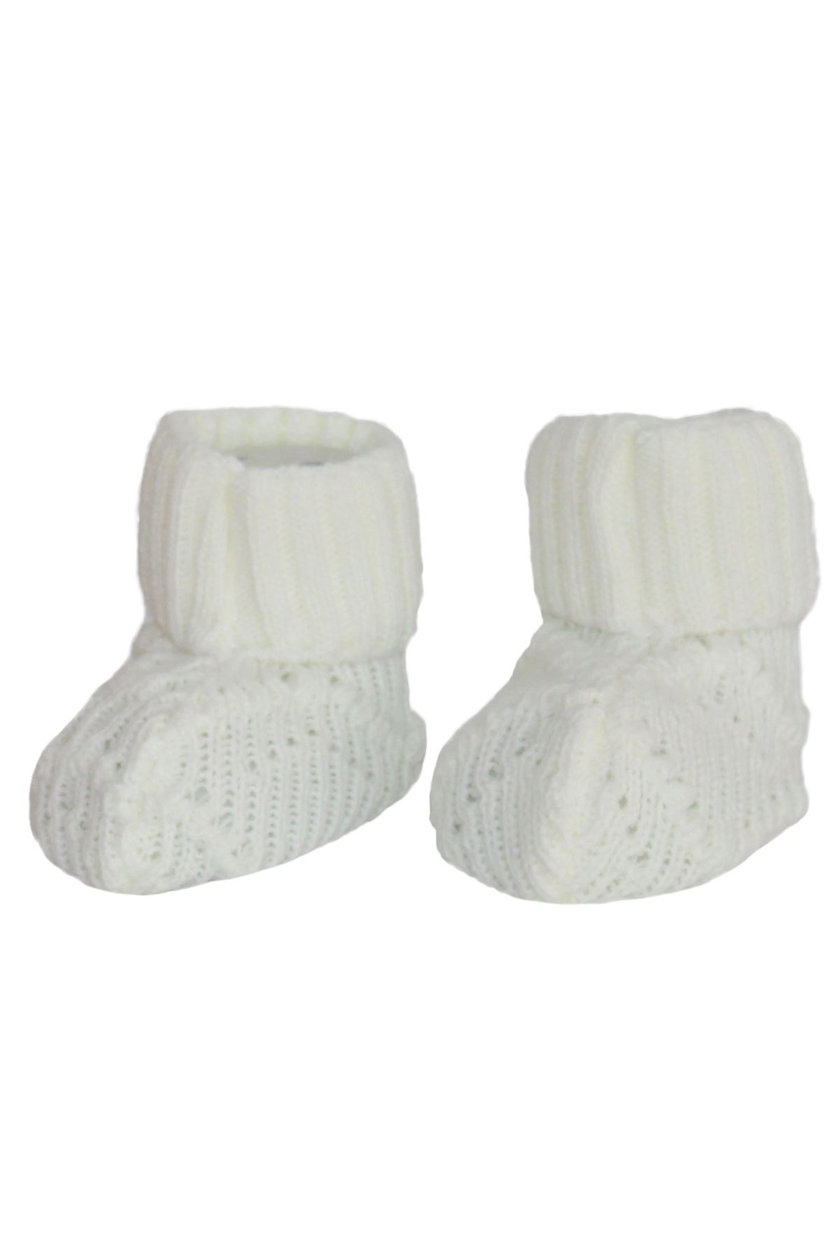 Triko Bebek Patik - Krem