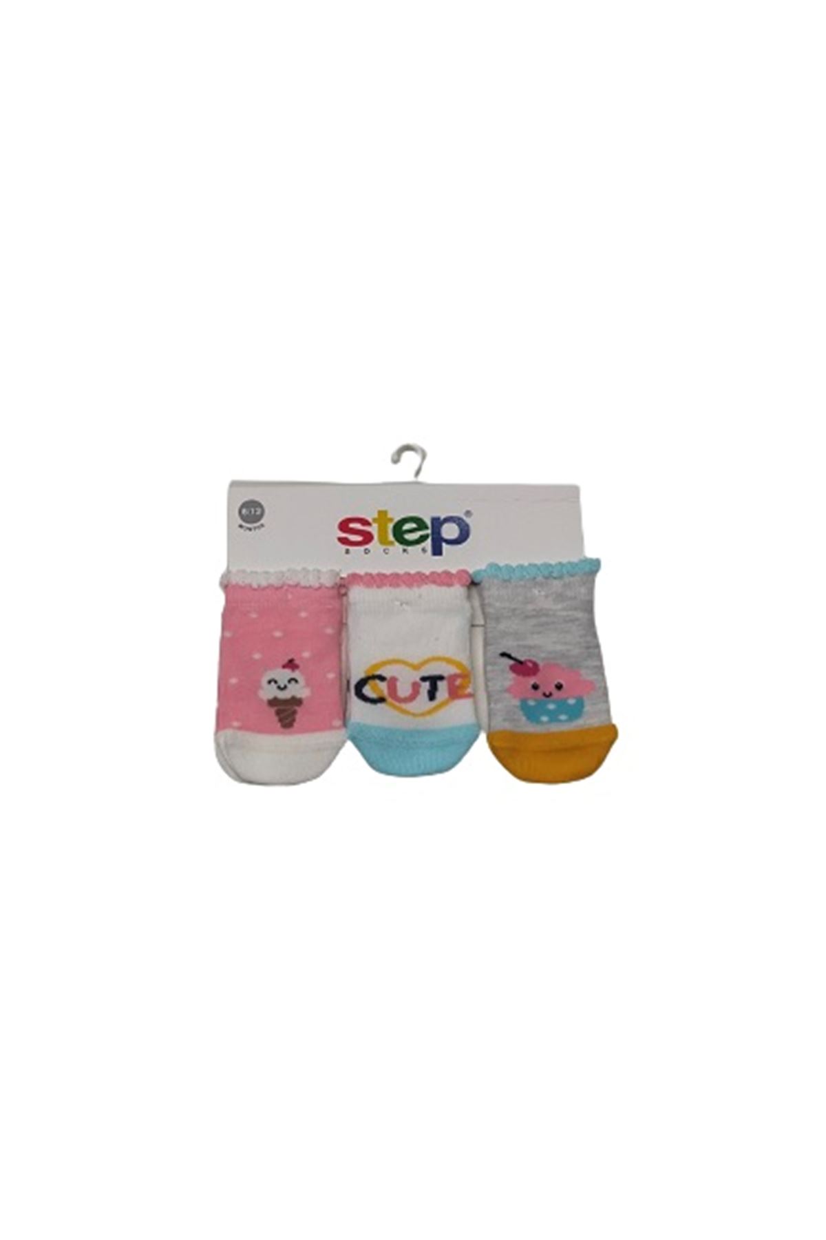 Step 3Lü Cute Patik Çorap 10235 Karışık Renkli