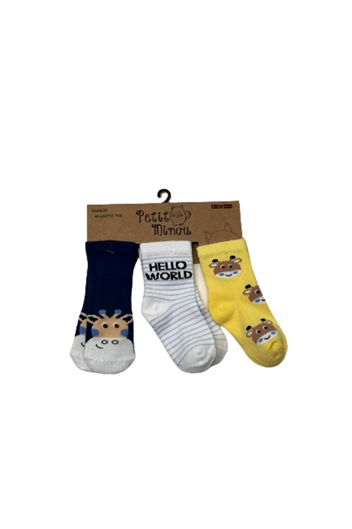 Step 3Lü Hello World Soket Çorap 2153 Karışık Renkli