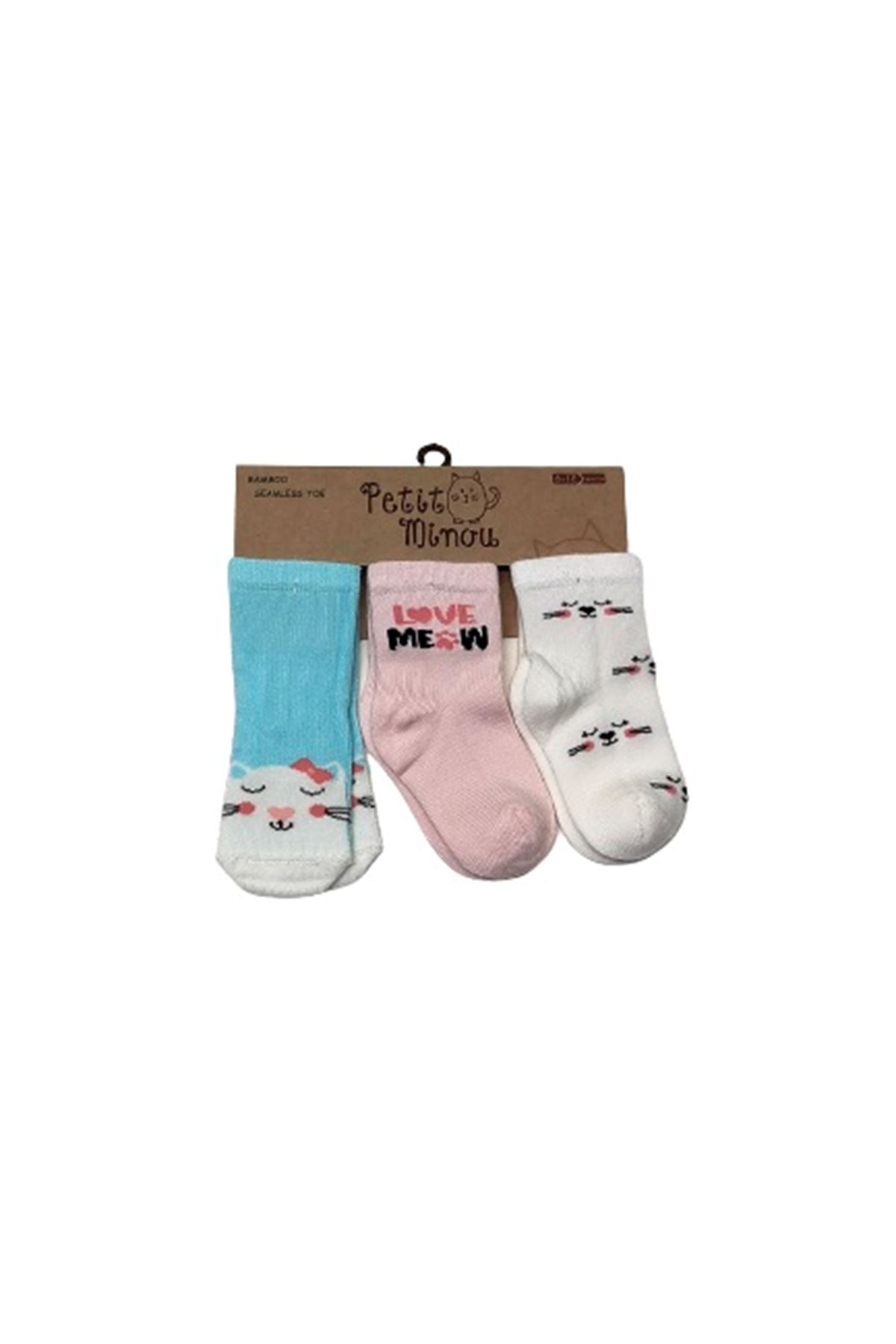Step 3Lü Love Meow Soket Çorap 2165 Karışık Renkli