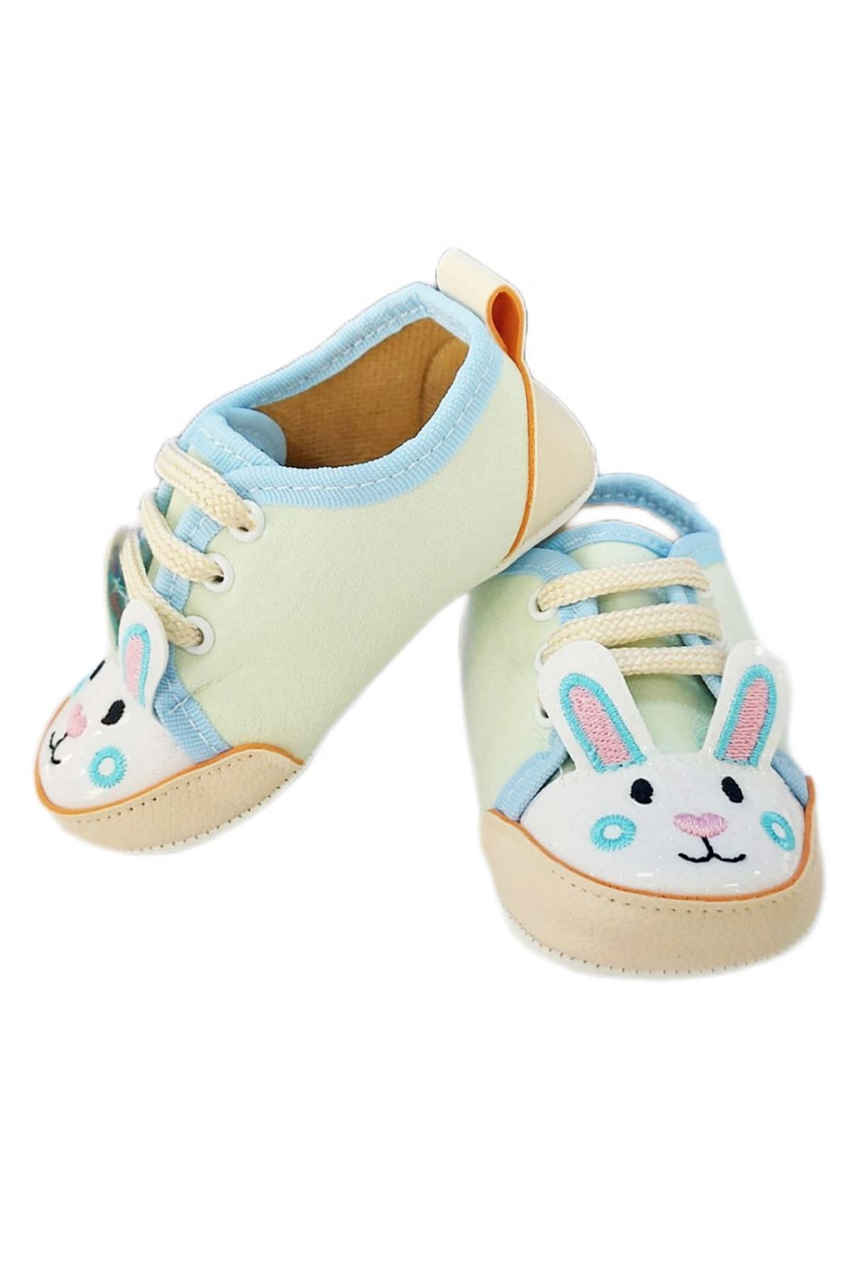 Kız Bebek Turkuaz Tavşanlı Bağcıklı Ayakkabı