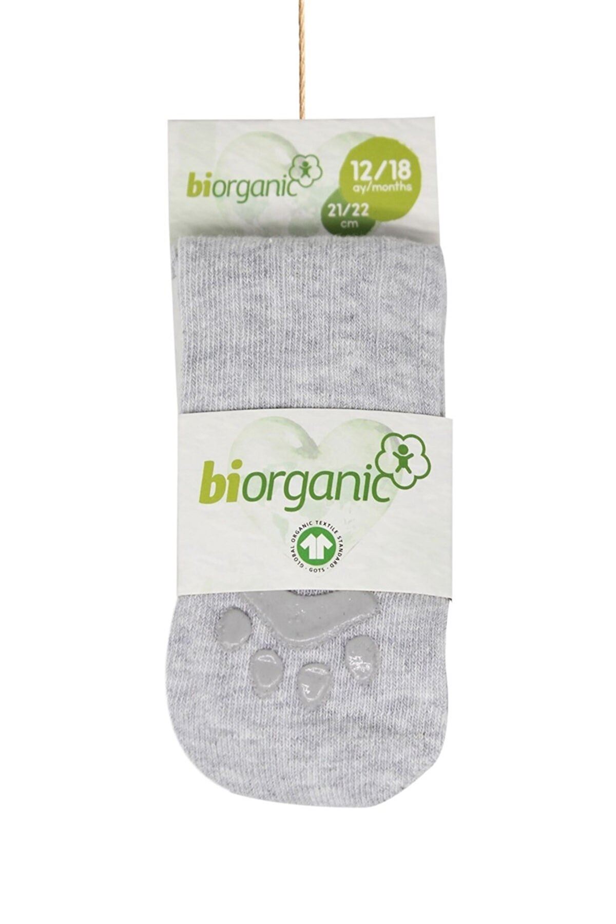 Bibaby Biorganic Kaymaz Derby Külotlu Çorap 68394 Gri