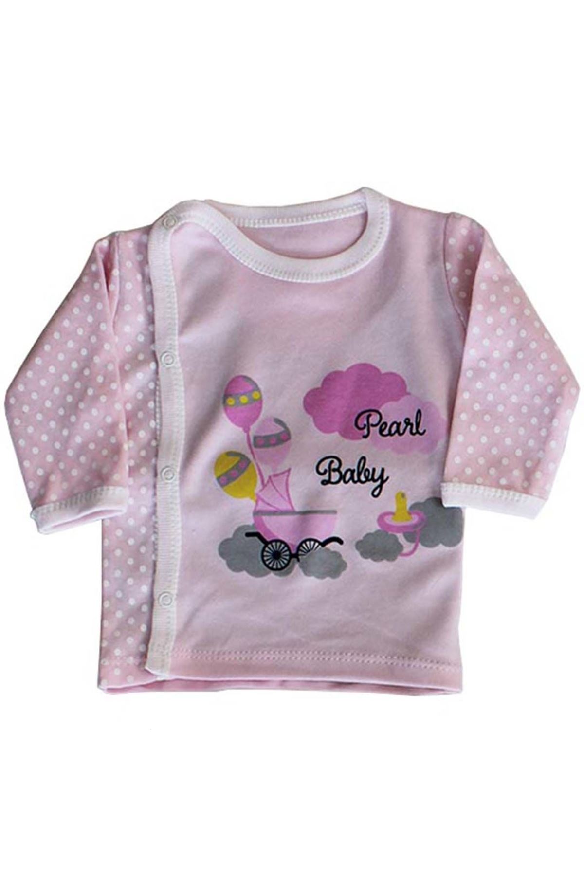 Kız Bebek Pembe Bebek Arabalı 3'lü Pijama Takımı