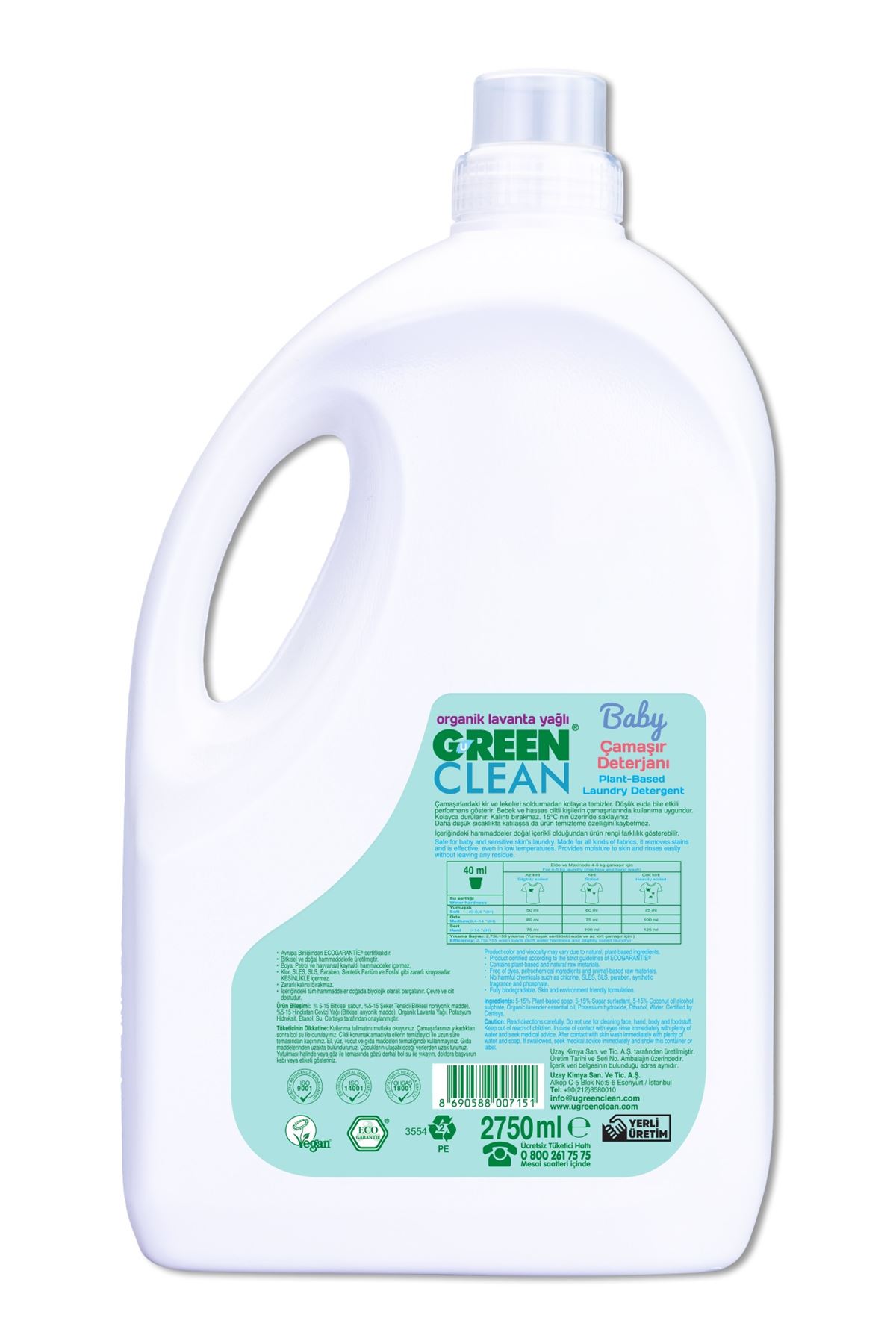 Green Clean Bitkisel Çamaşır Deterjanı 2750ml