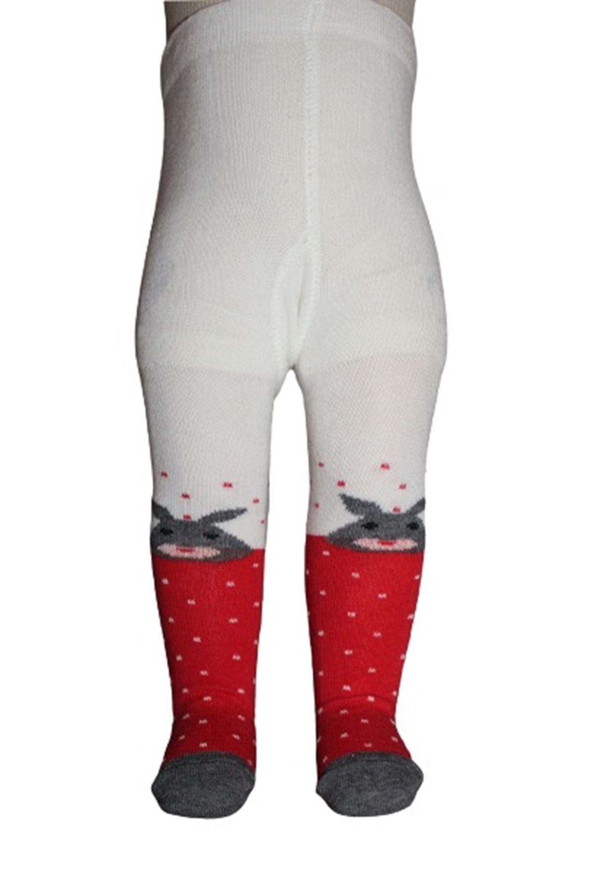 Bibaby Desenli Külotlu Çorap 68312 Kırmızı Tavşan