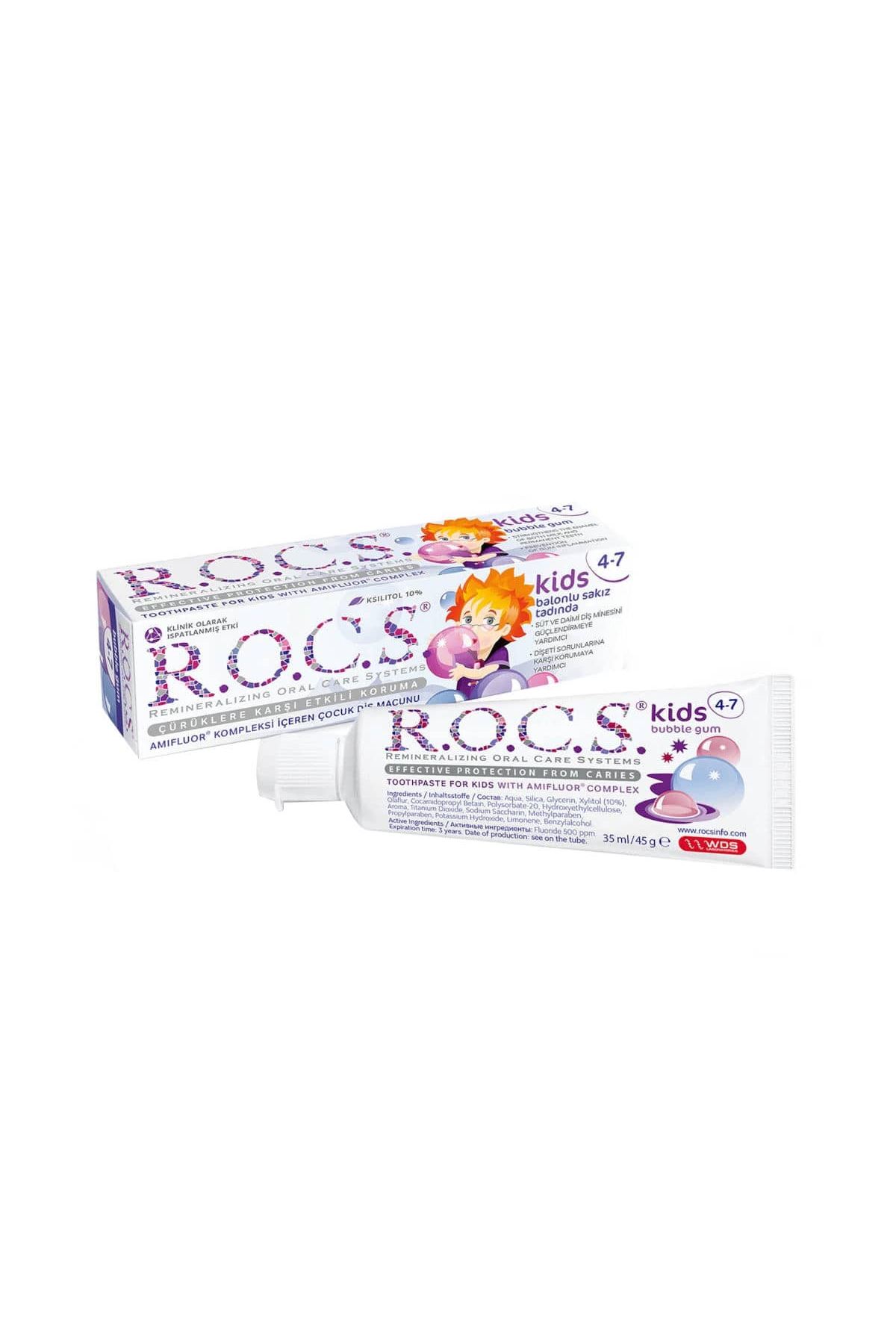 R.O.C.S.Kids Diş Macunu 35ml 4-7 Yaş Sakız