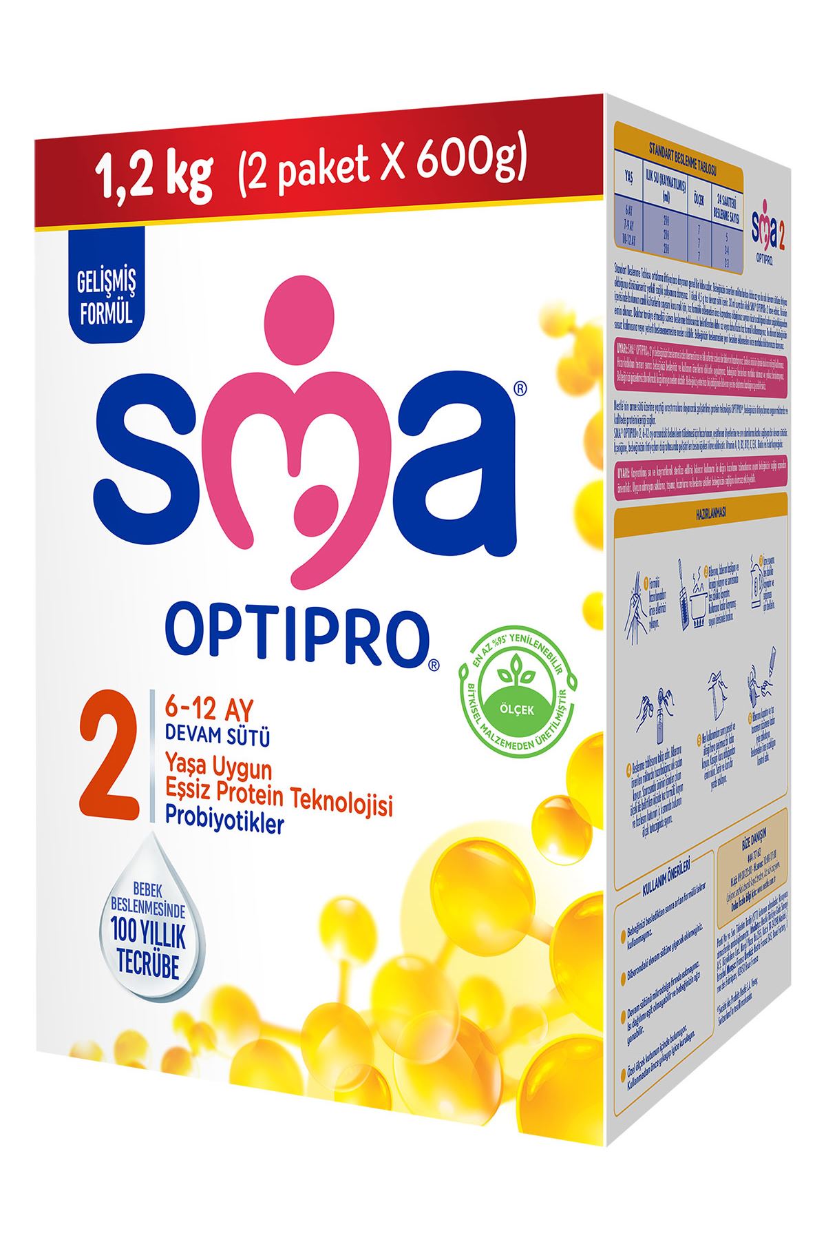 SMA Optipro Probiyotik 2 Bebek Devam Sütü 6-12 Ay 1200gr