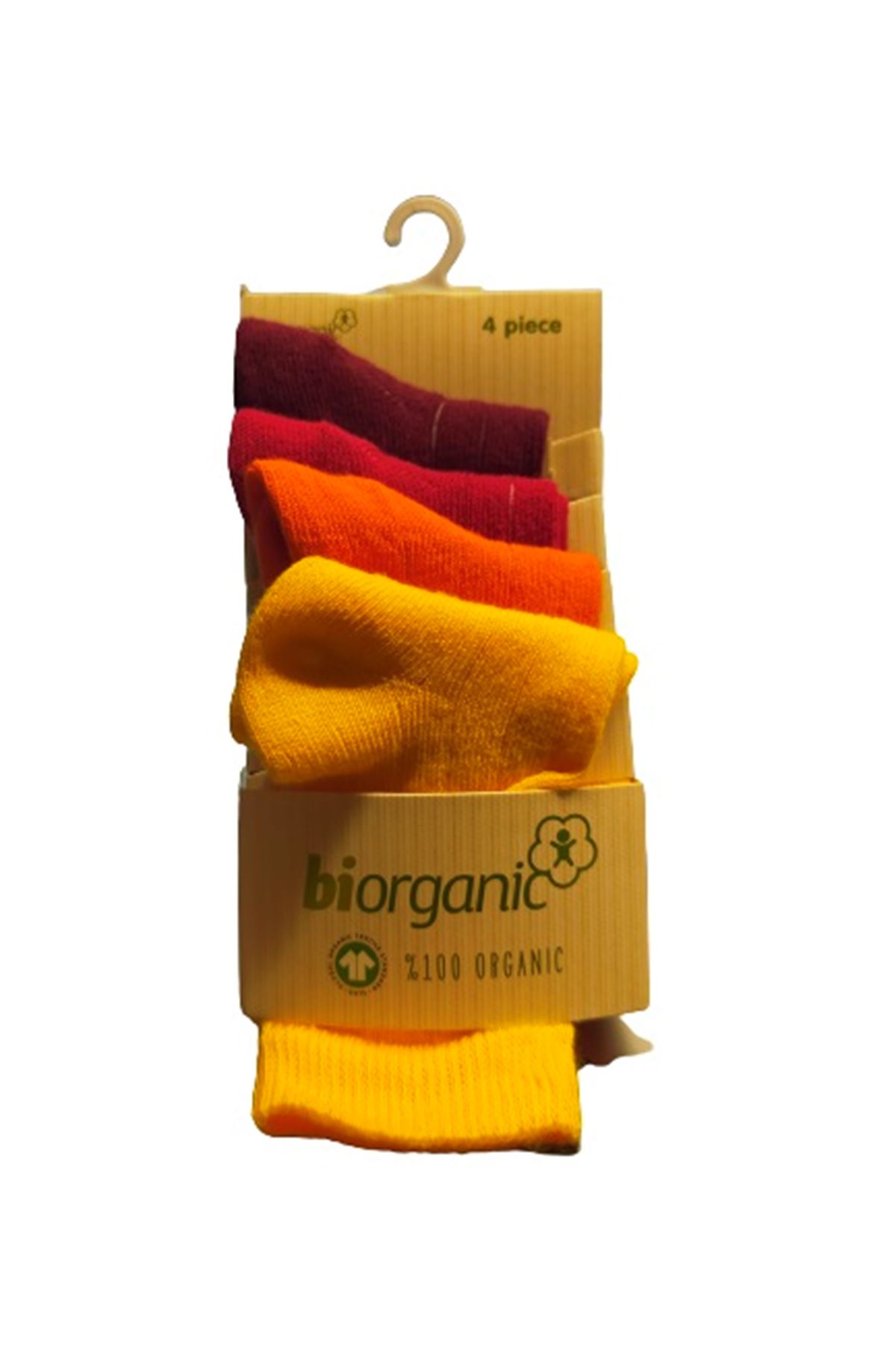 Bibaby Biorganic 4Lü New Basıc Çocuk Çorap 68387 Sarı