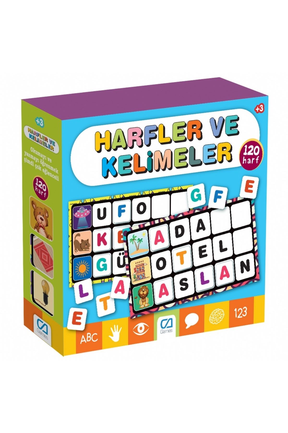 Games Harfler ve Kelimeler Eğitici Kartlar 120 Harf 5129
