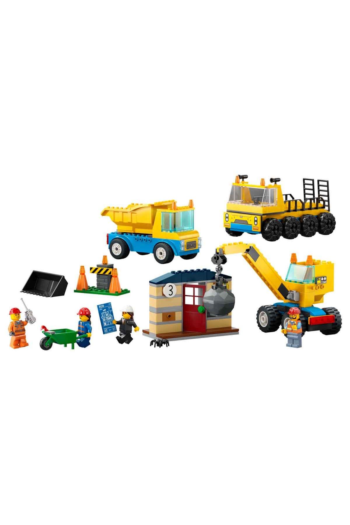 Lego City İnşaat Kamyonları ve Yıkım Gülleli Vinç 60391