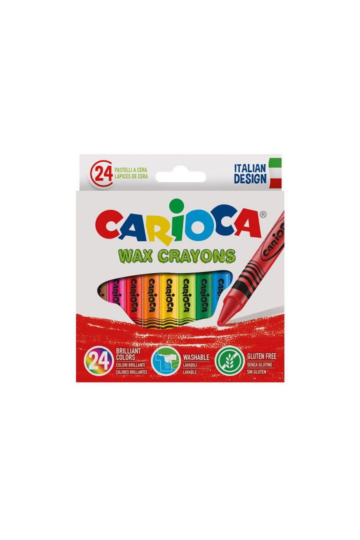 Carioca Wax Yıkanabilir Pastel Boya Kalemi 24lü