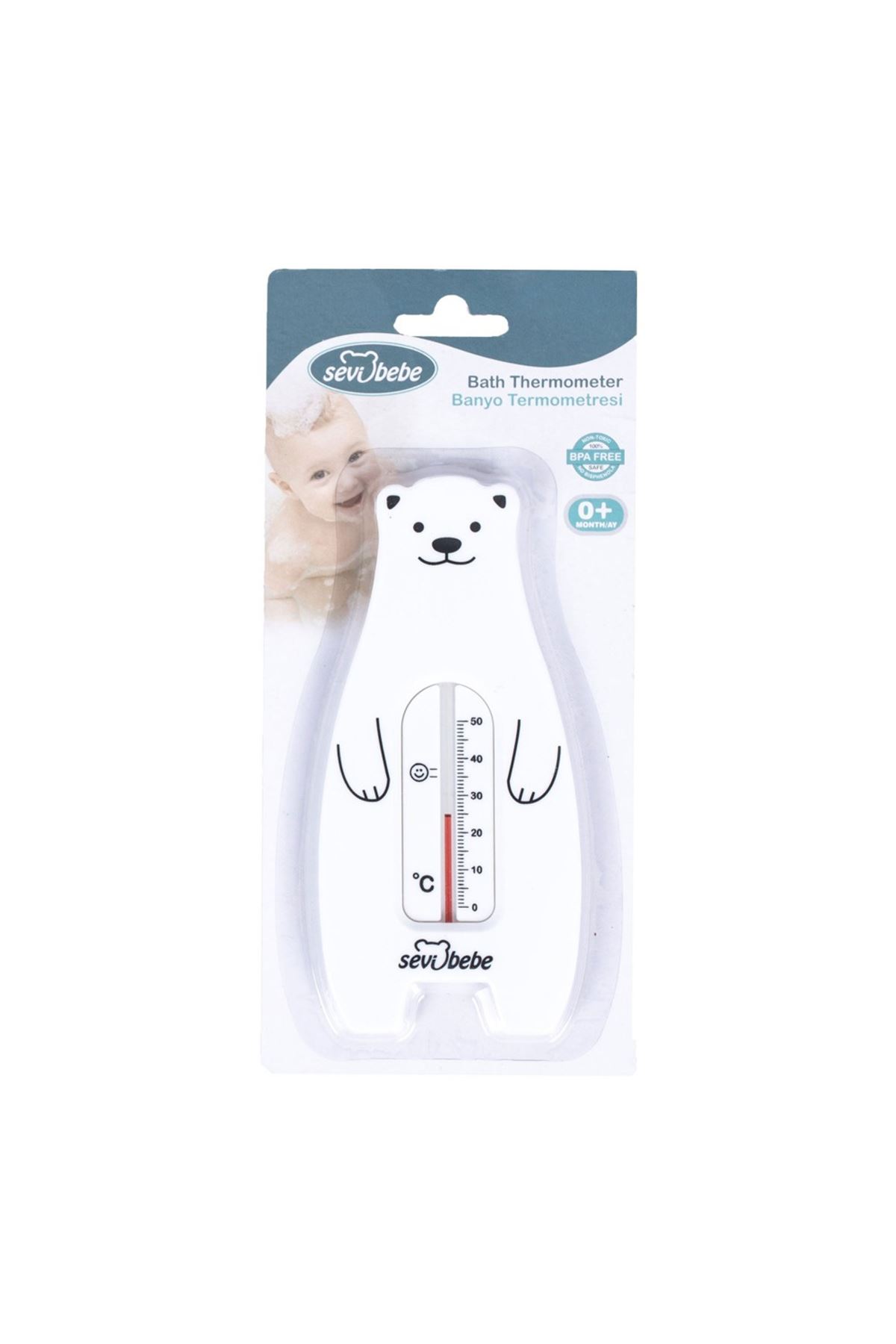 Sevi Bebe Oda ve Banyo Termometresi ART-1 Beyaz Ayıcık