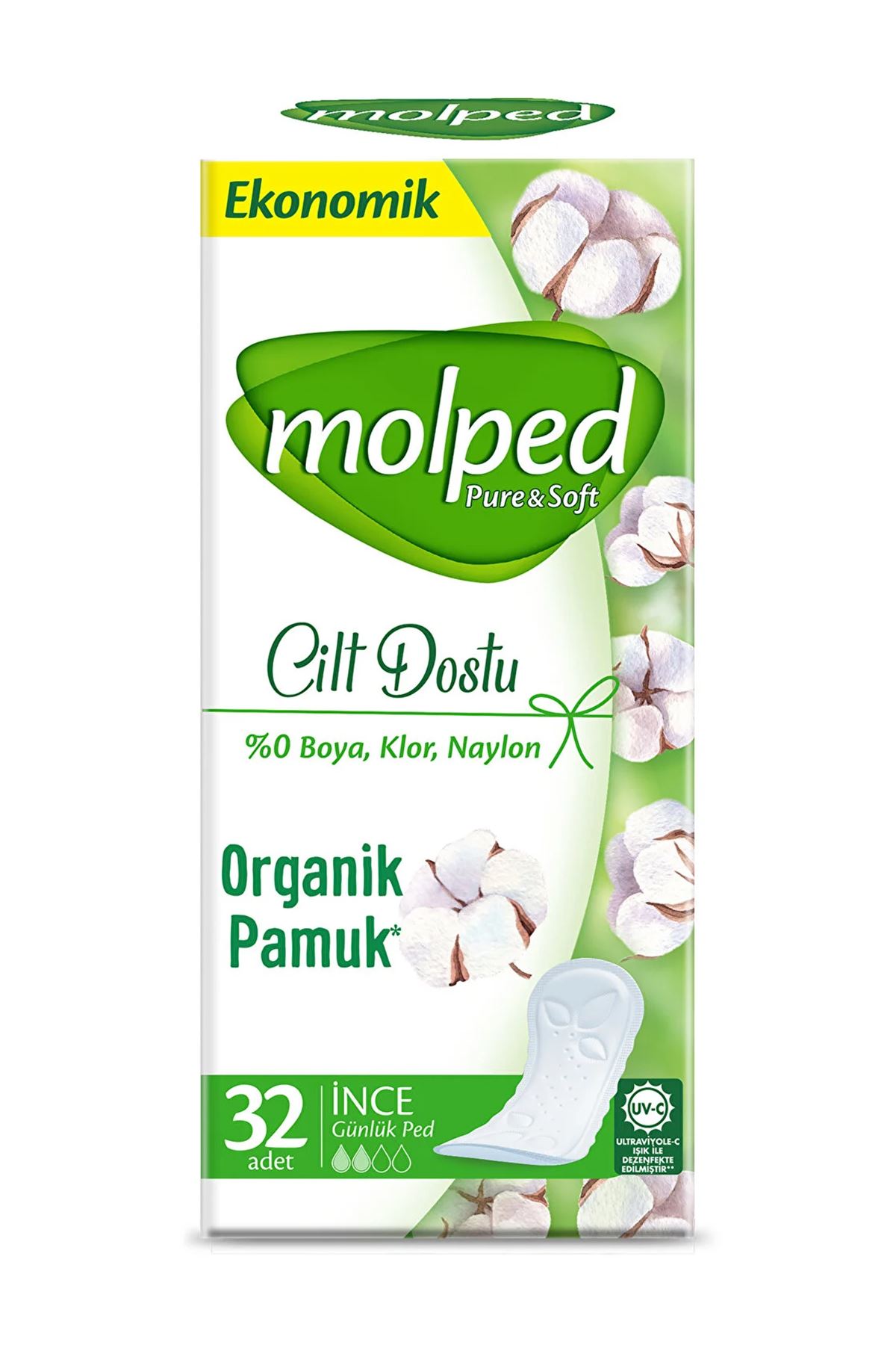 Molped Pure & Soft Cilt Dostu Ped Eko 32 Adet