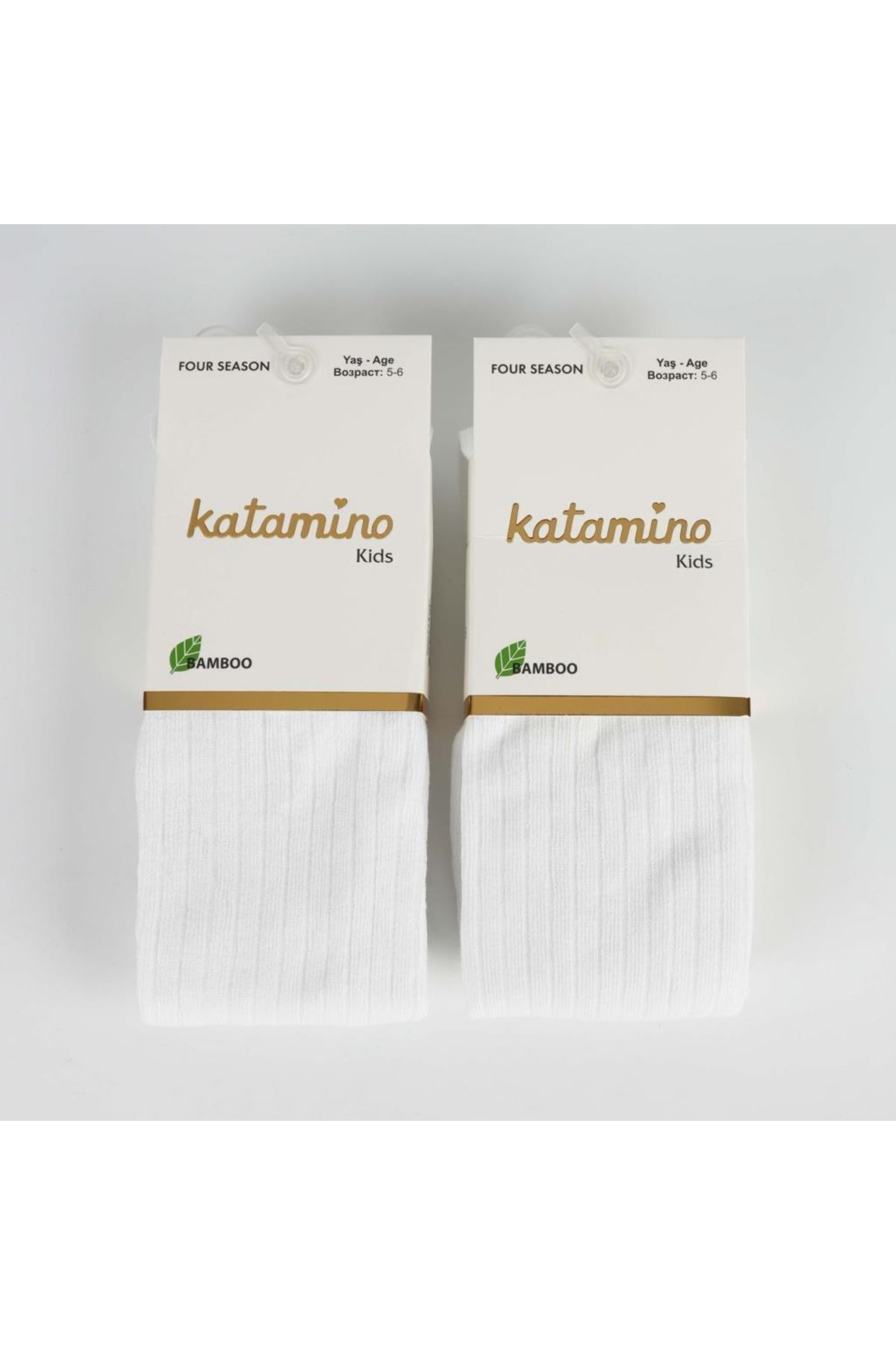 Katamino Beyza Kız Bambu Külotlu 1-5 Yaş K30205 Beyaz
