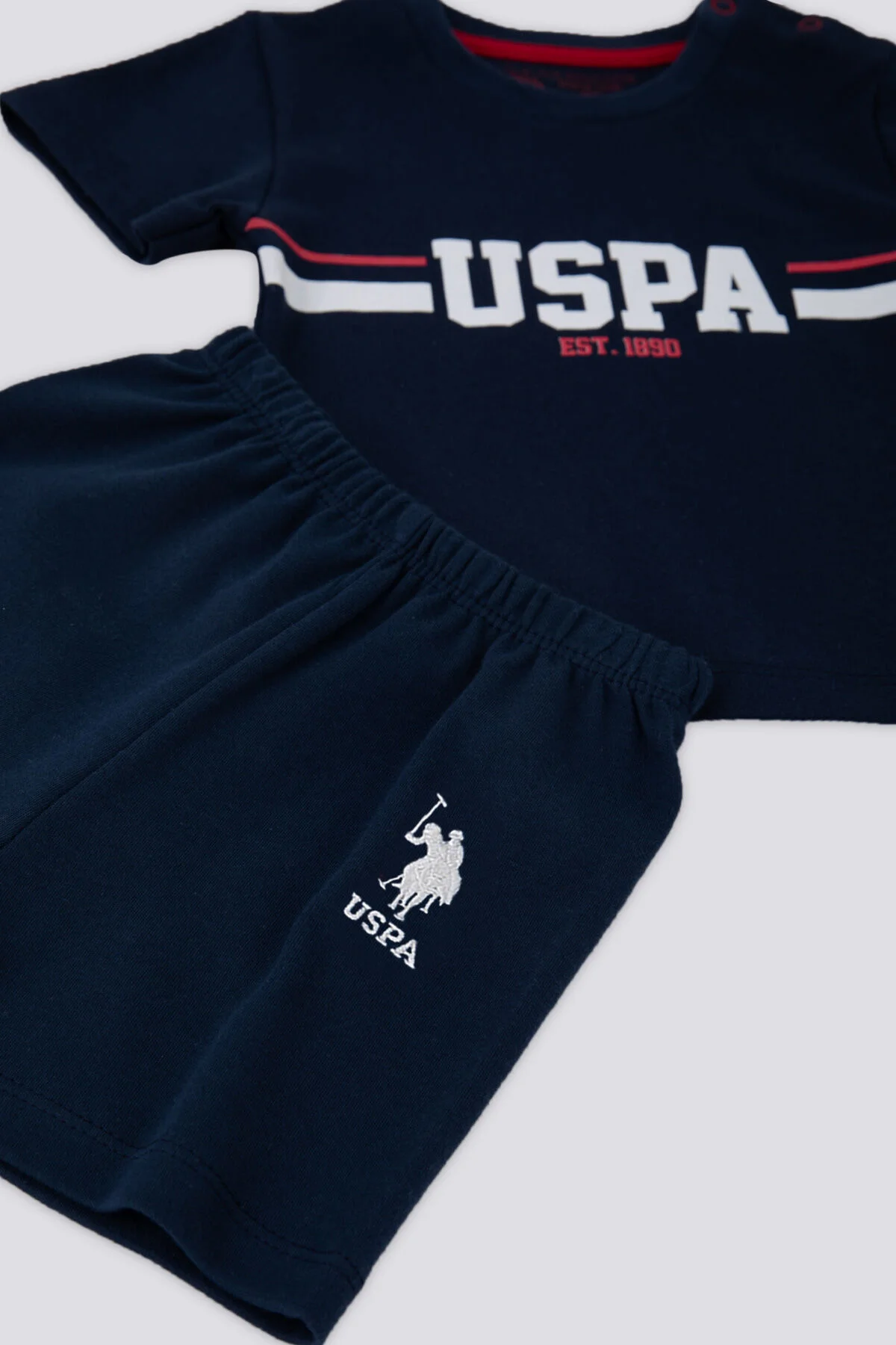 U.S. Polo Erkek Bebek Kısa Kol 2'Li Takım 1092 NAVY