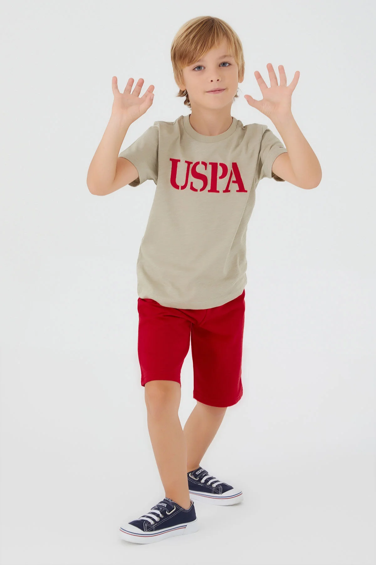 U.S. Polo Erkek Çocuk Bermuda Takım 1317-4 Haki