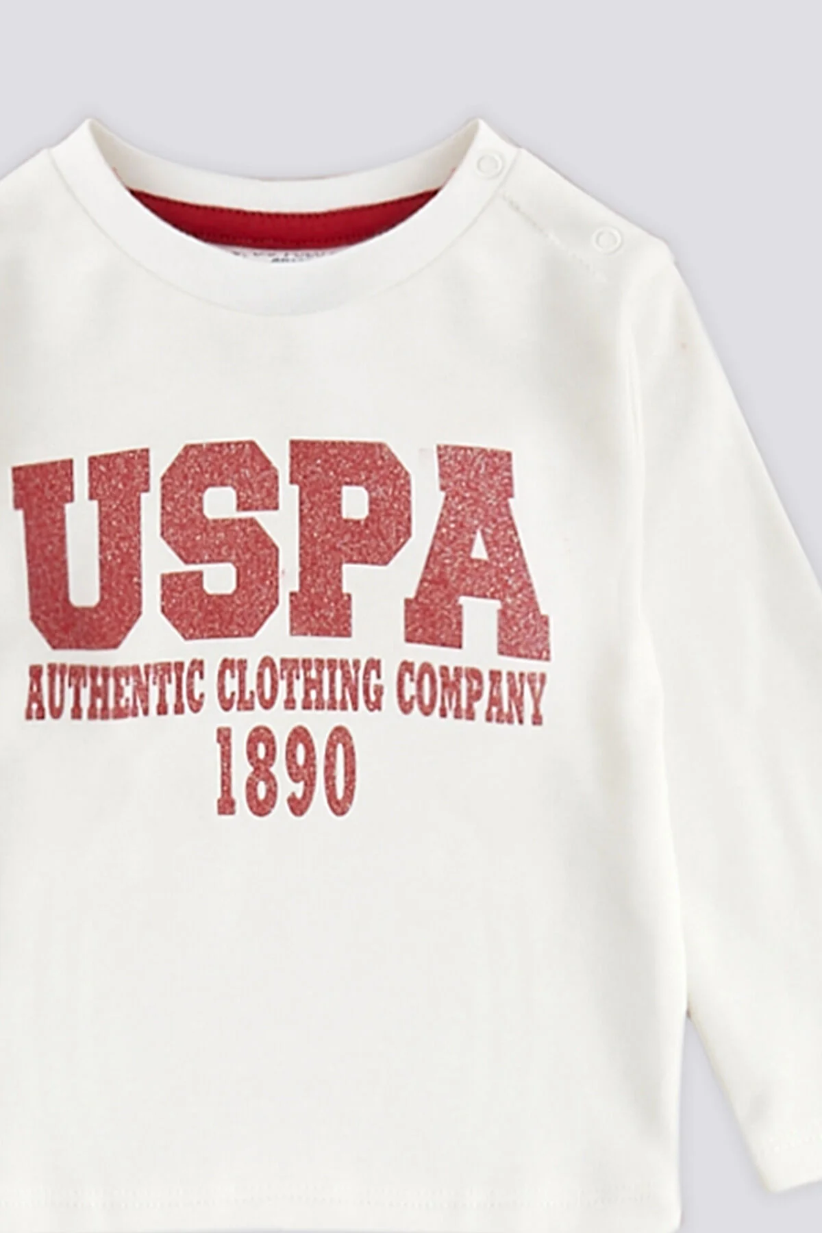 U.S. Polo Kız Bebek Uzun Kol 3'Lü Takım 1715 Kırmızı