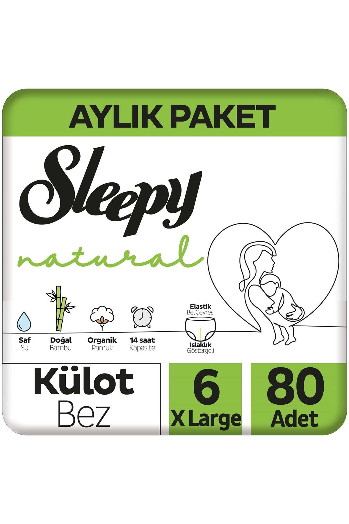 Sleepy Natural Külot Bez Mega Paket 6 Beden 15-25 Kg 80 Adet