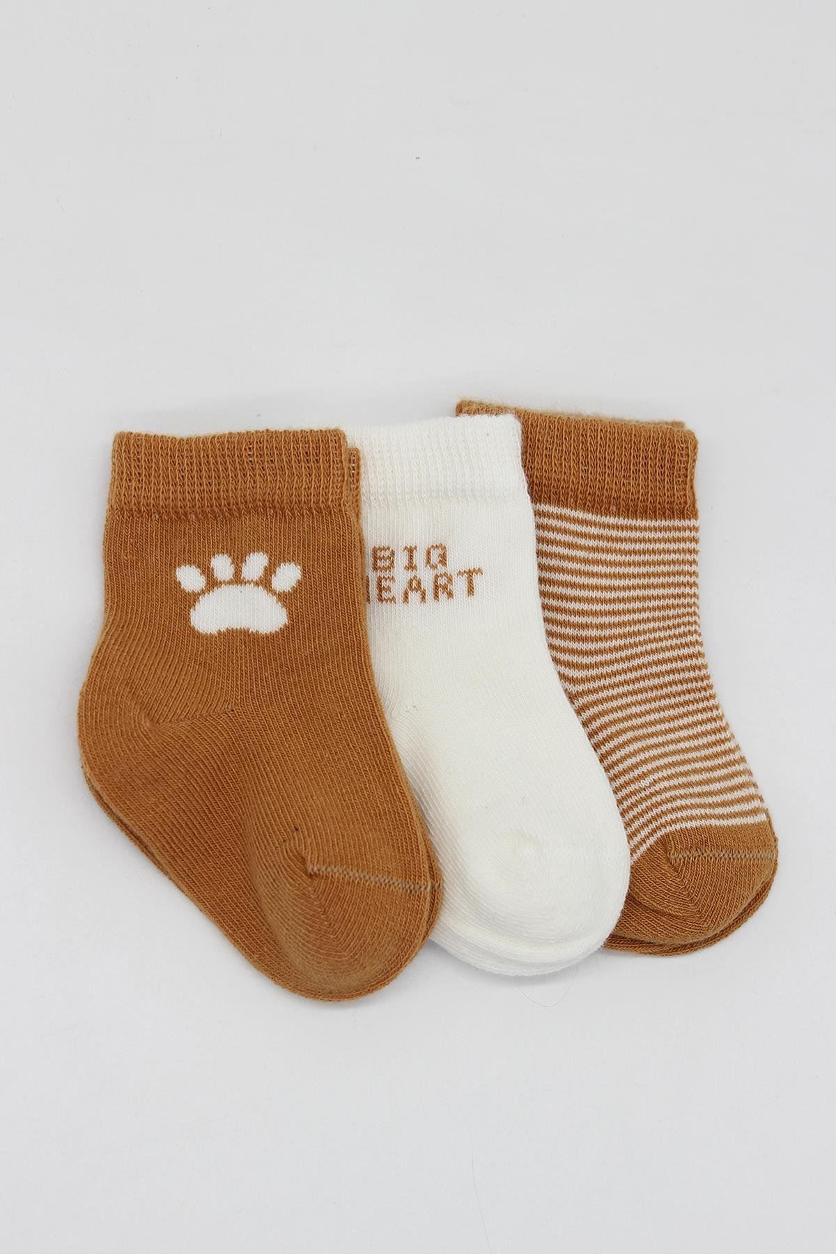 Bistyle 3'Lü Penye Soket Çorap 10110 Hardal