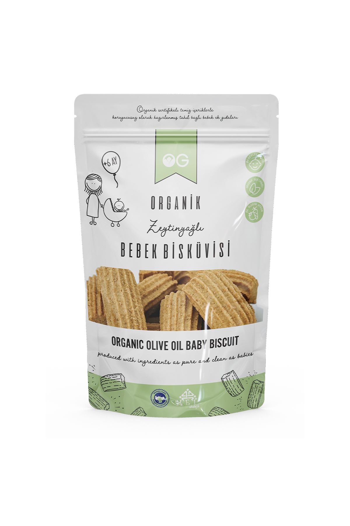 OG Natural Organik Zeytinyağlı Bebek Bisküvisi 300 Gr