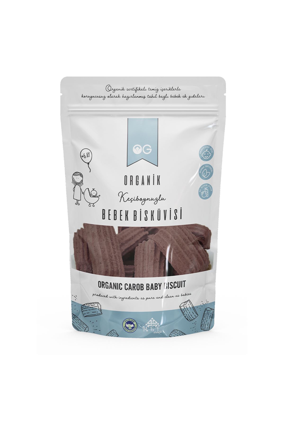 OG Natural Organik Keçiboynuzlu Bebek Bisküvisi 150 Gr