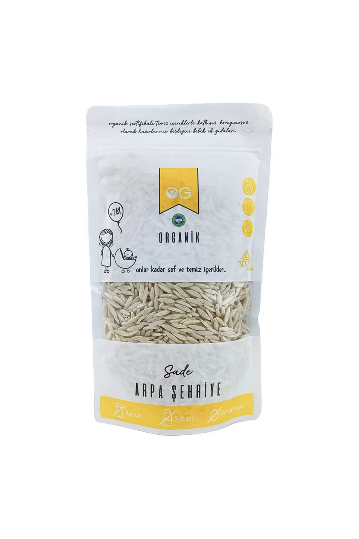 OG Natural Organik Sade Arpa Şehriye 250 Gr