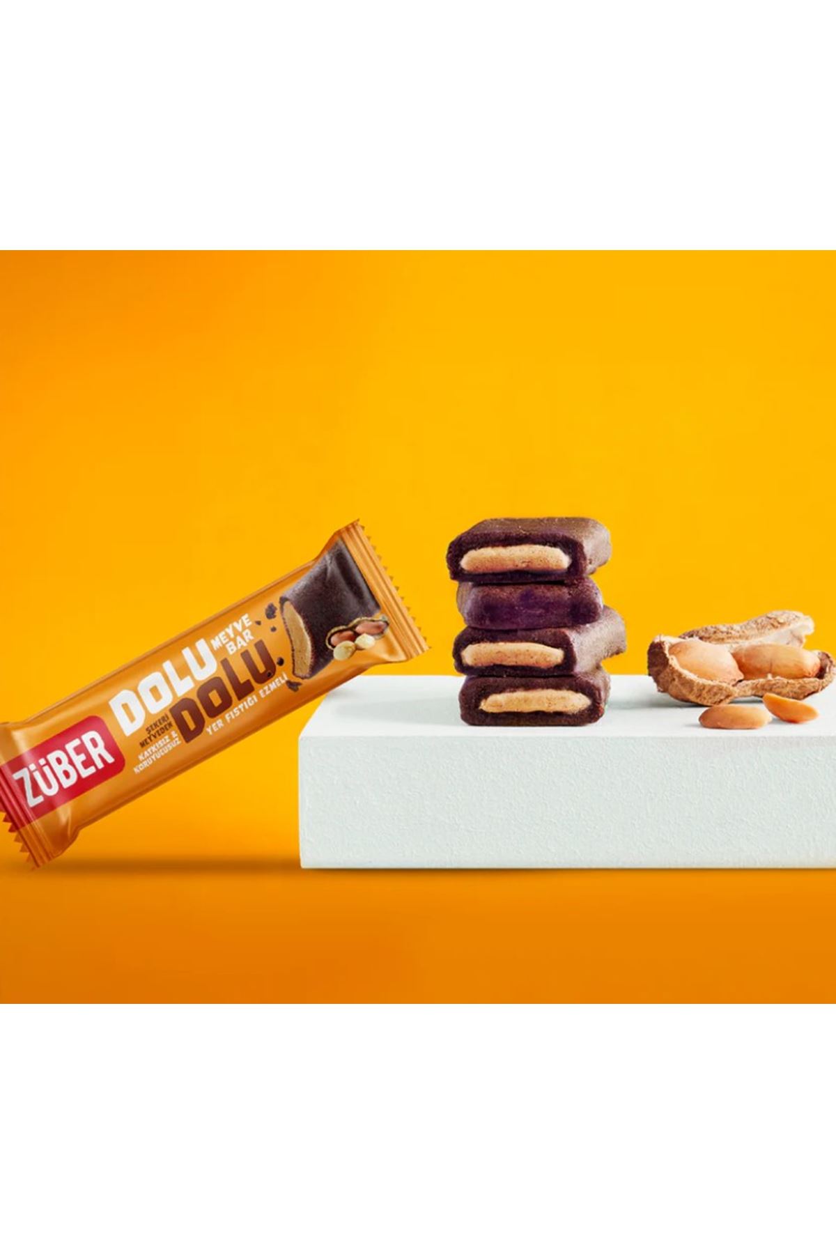 Züber Dolu Dolu Fıstık Ezme Meyve Bar 30 Gr