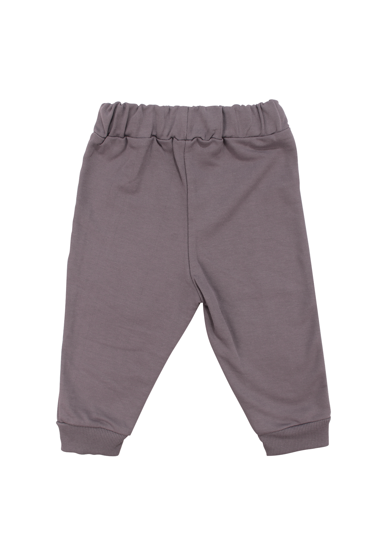 Kız Bebek Ekru Mor Çiçek Nakışlı İkili Takım