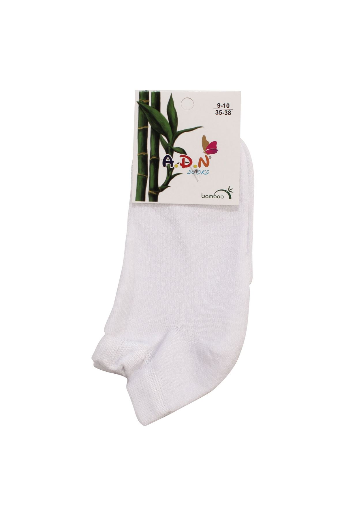 Unisex Beyaz Düz Patik Çorap