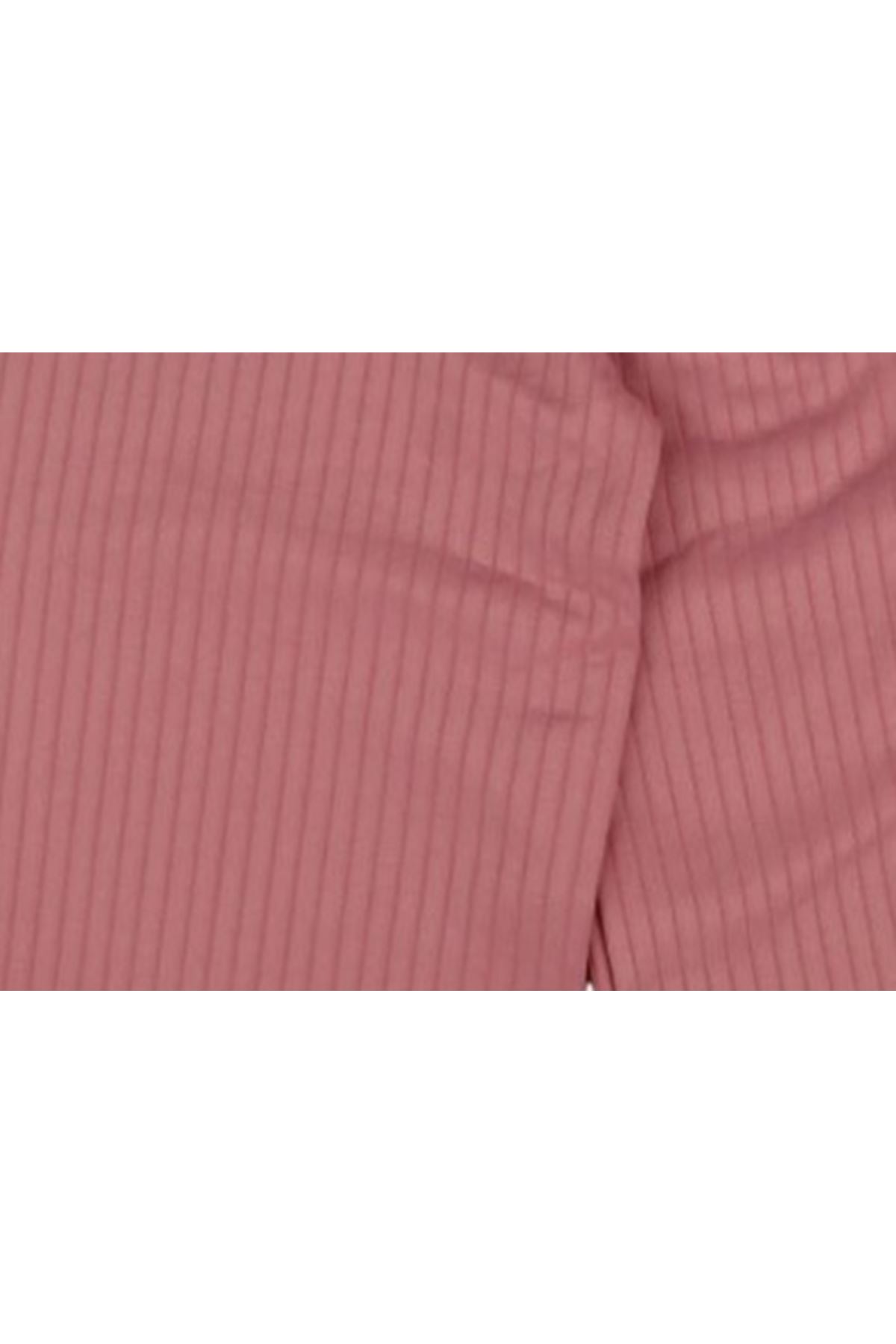 Kız Çocuk Somon Fitilli Bol Paça Tayt Pantolon