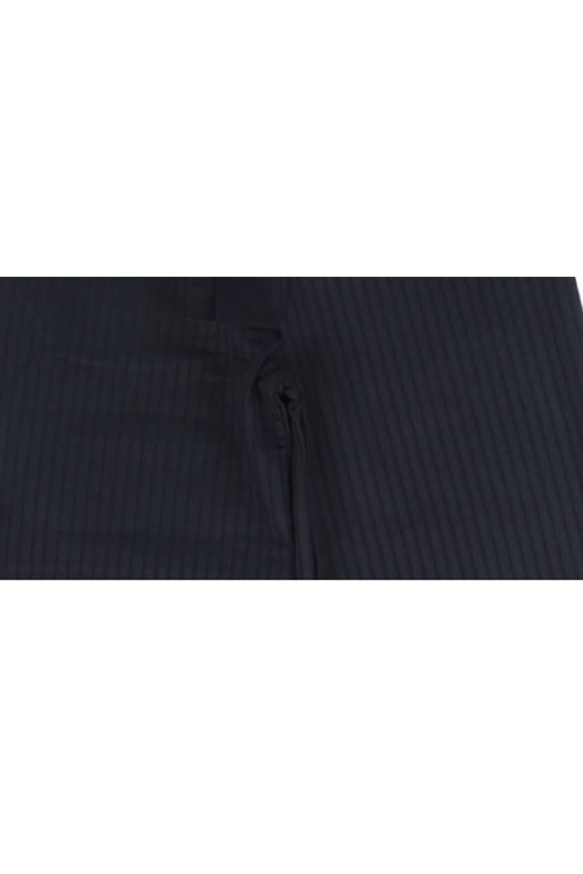 Kız Çocuk Lacivert Fitilli Bol Paça Tayt Pantolon