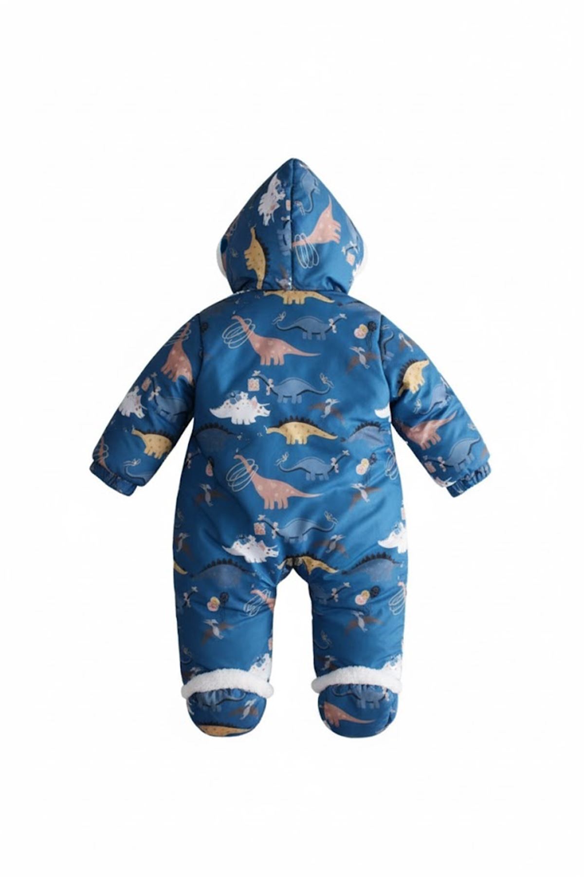 Erkek Bebek Mavi Kozmonot Ayaklı Tulum