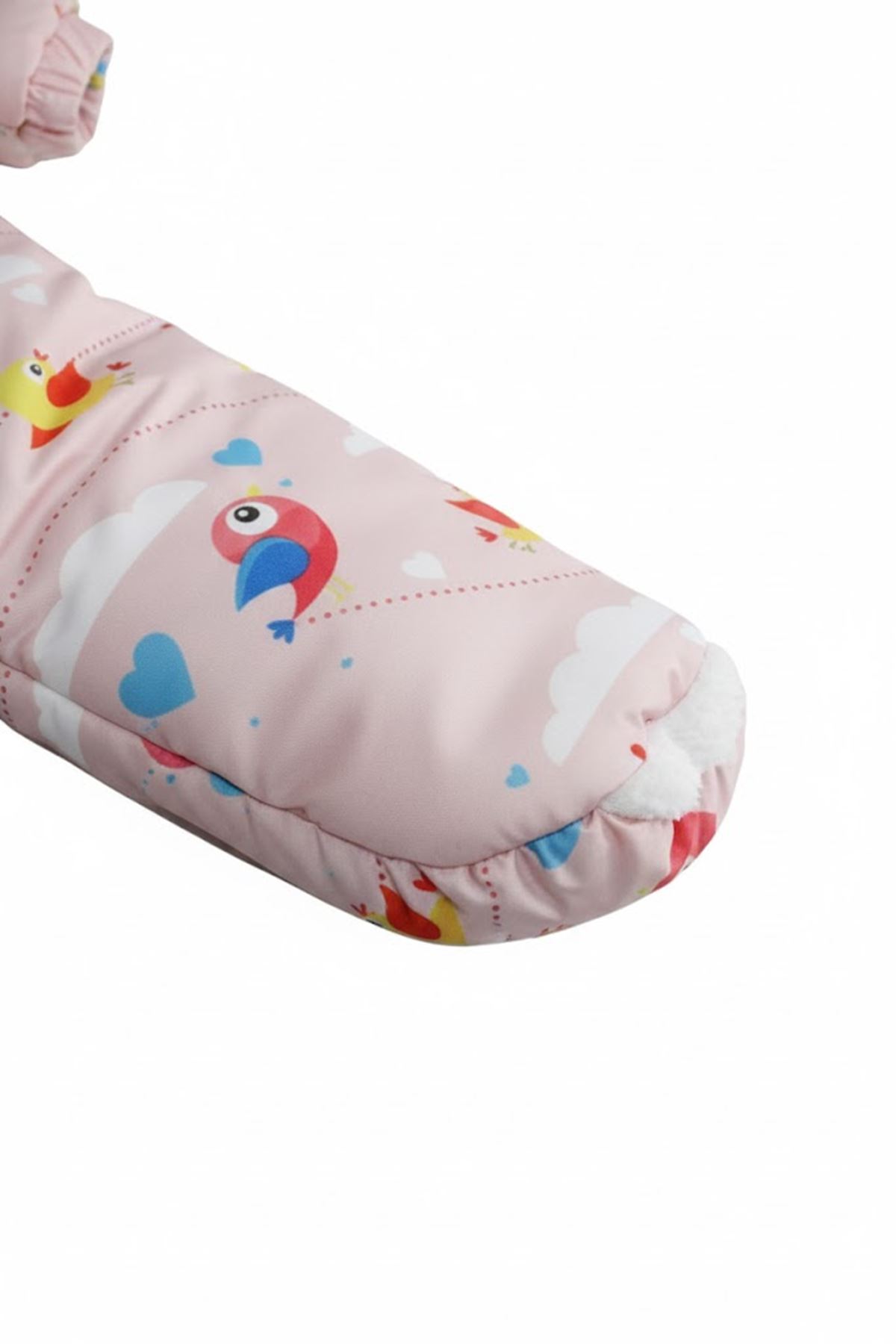 Kız Bebek Somon Kozmonot Ayaksız Tulum