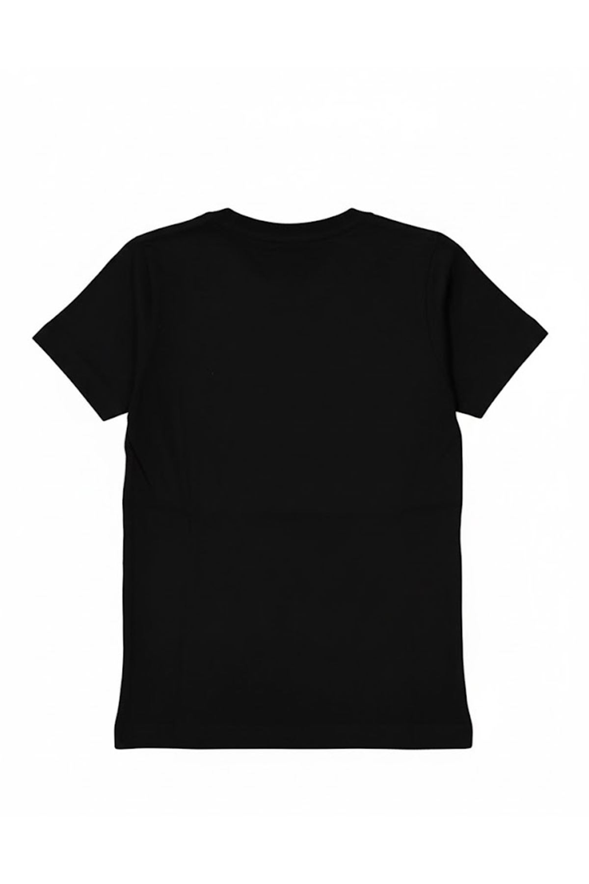 Unisex Siyah Beyaz K. Atatürk Kabartmalı İmzalı Kısa Kol Tişört