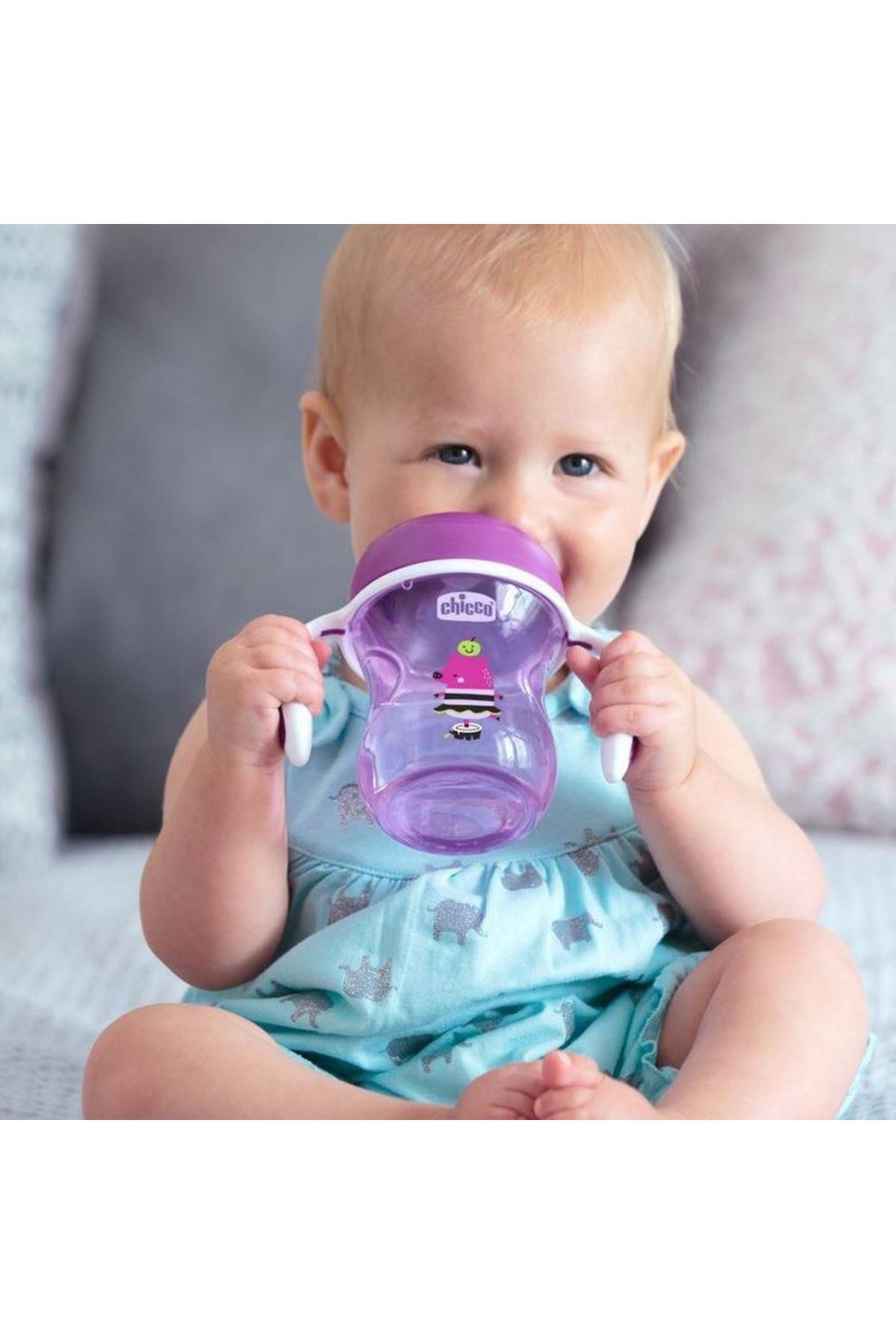 Chicco Yarı Yumuşak Uçlu Alıştırma Bardağı 6 Ay+ Erkek