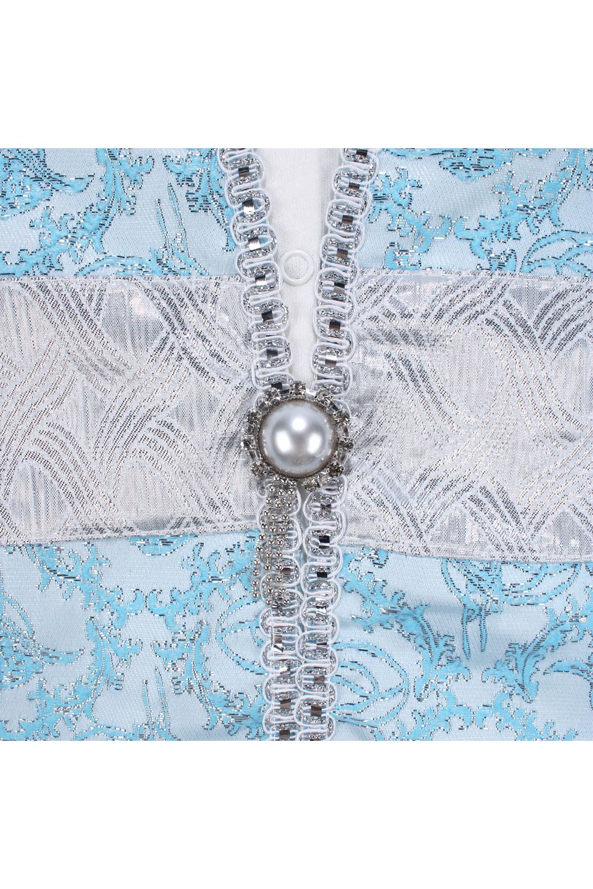 Tuğra Desenli Kemerli Turkuaz Şehzade Erkek Bebek Mevlüt Tulum