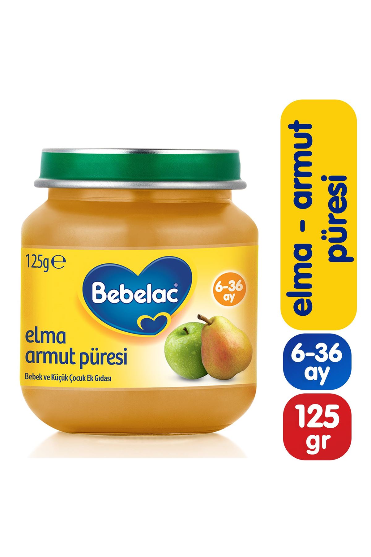 Bebelac Elma Armut Püresi Kavanoz Maması 125 Gr