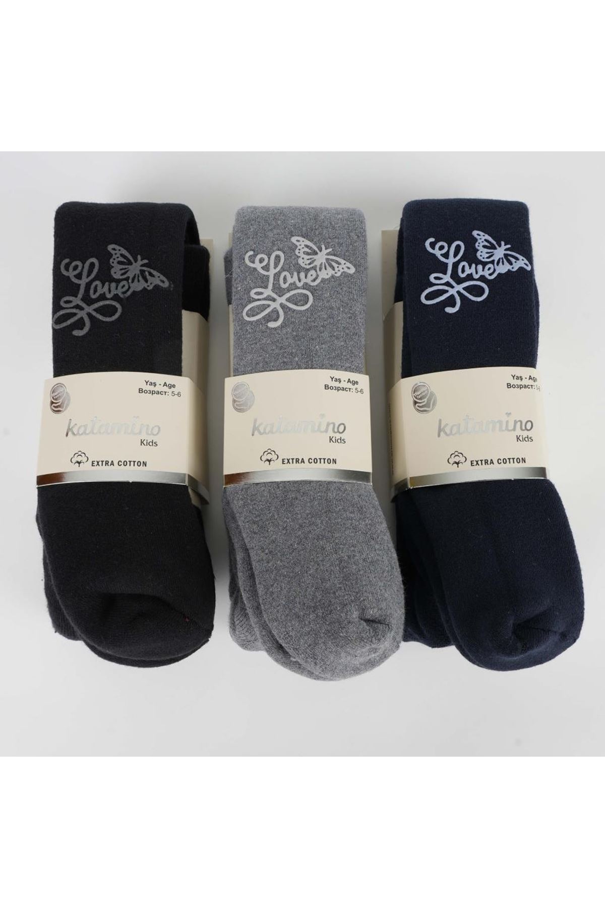 Katamino Lavbek Aks.Kız Havlu Külotlu Çorap K35093 Asorti