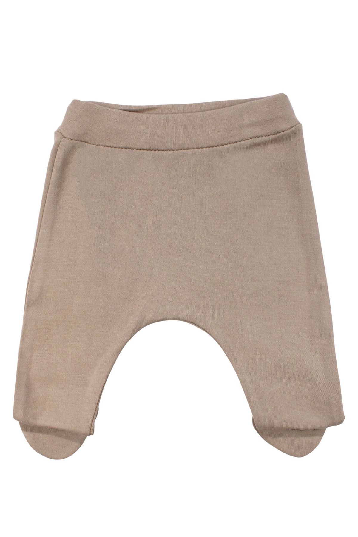 Unisex Ekru Kahve Zürafalı 5’li Hastane Çıkış Seti