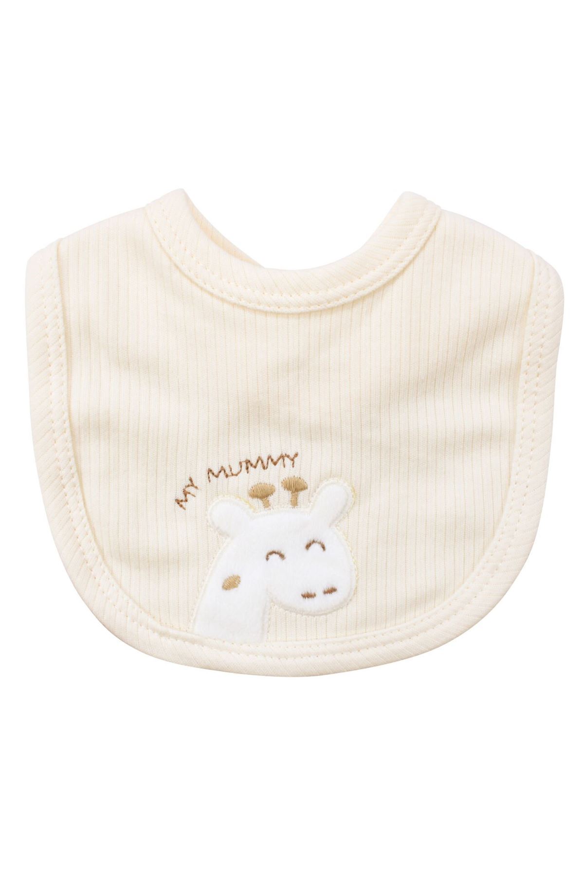 Unisex Ekru Zürafa Nakışlı 5 Parça Hastane Çıkış Seti