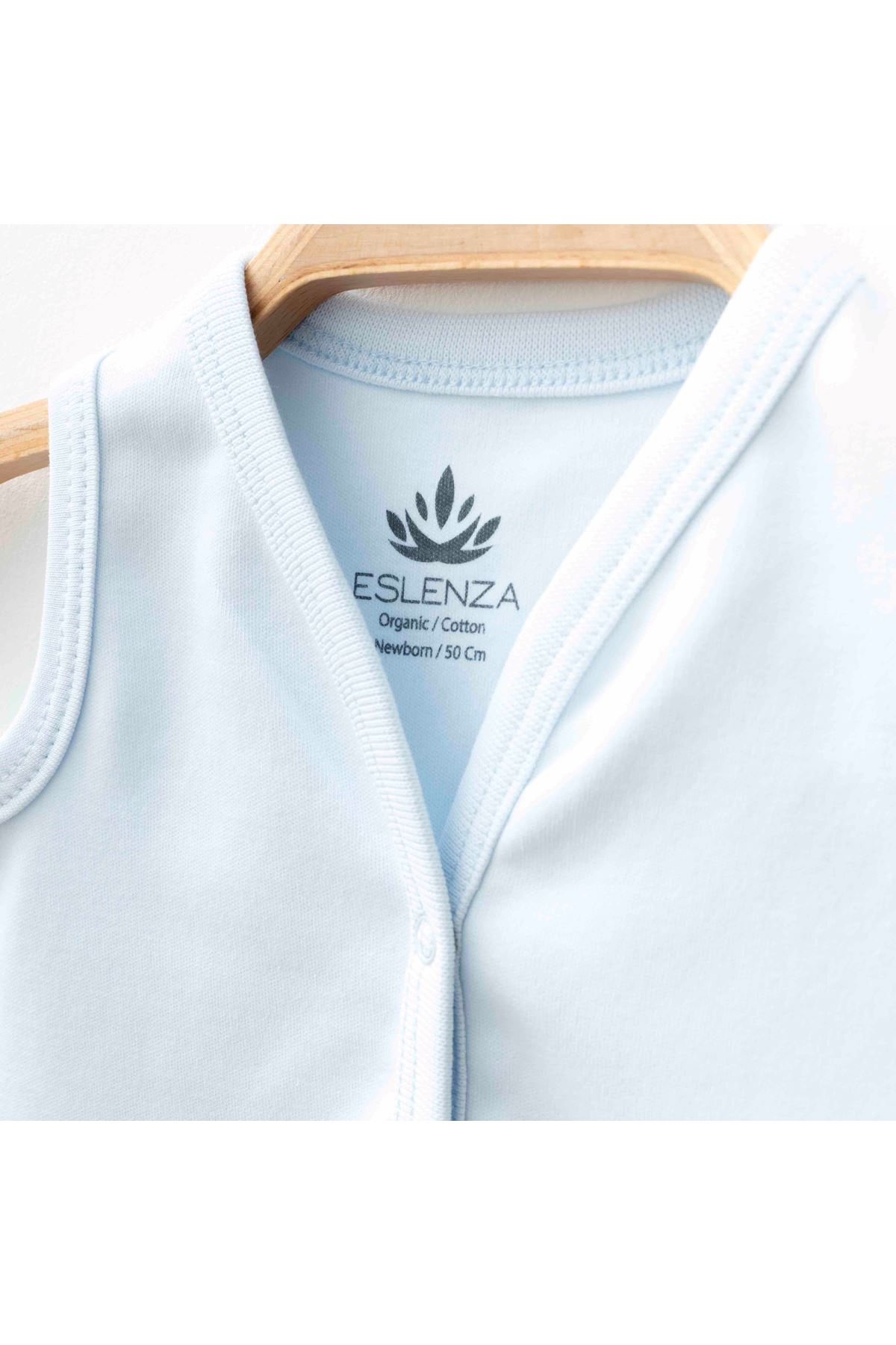Eslenza Oganik Yelek 2088 Mavi