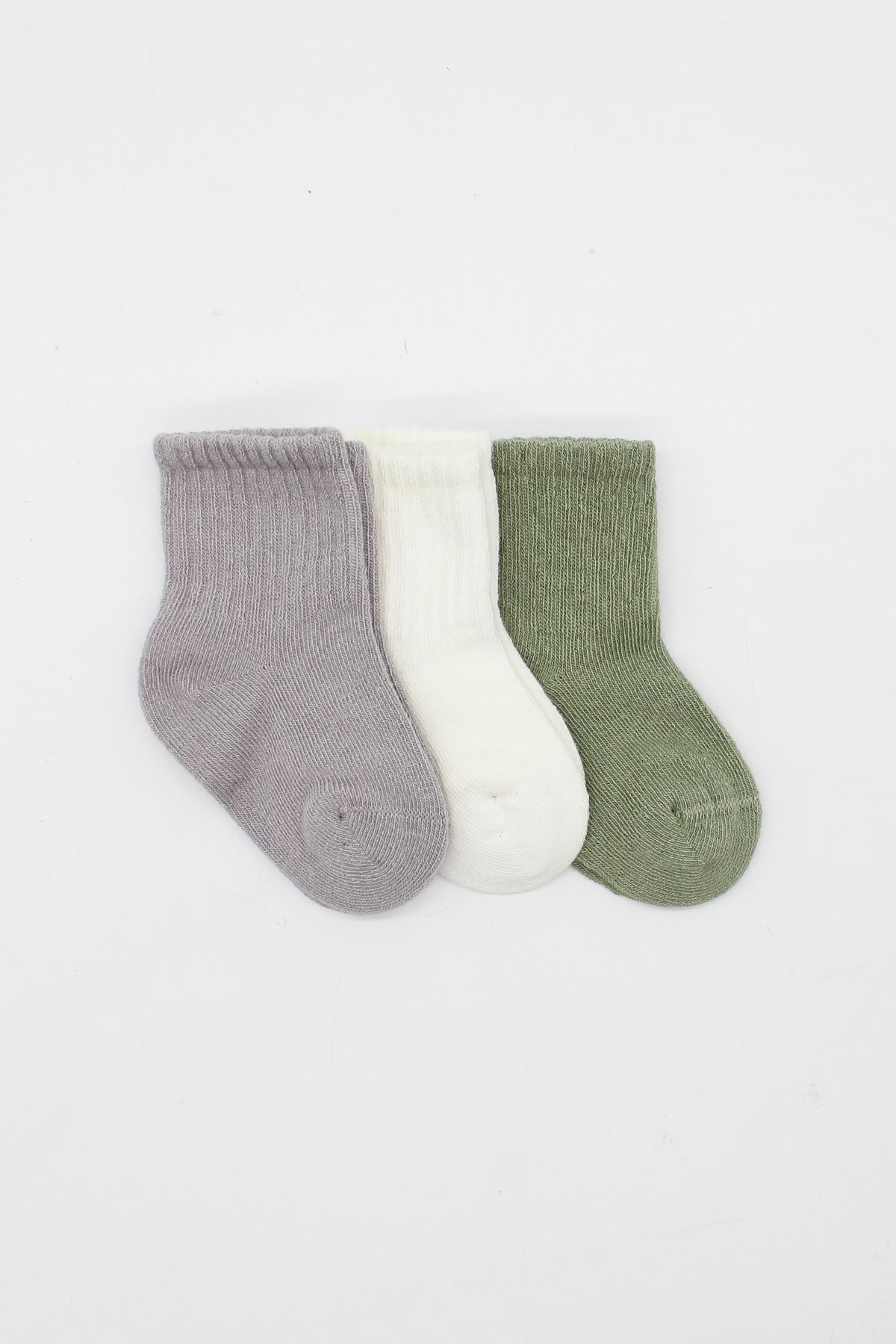 Bistyle Koala Boy 3'lü Penye Soket Çorap 10133 Gri