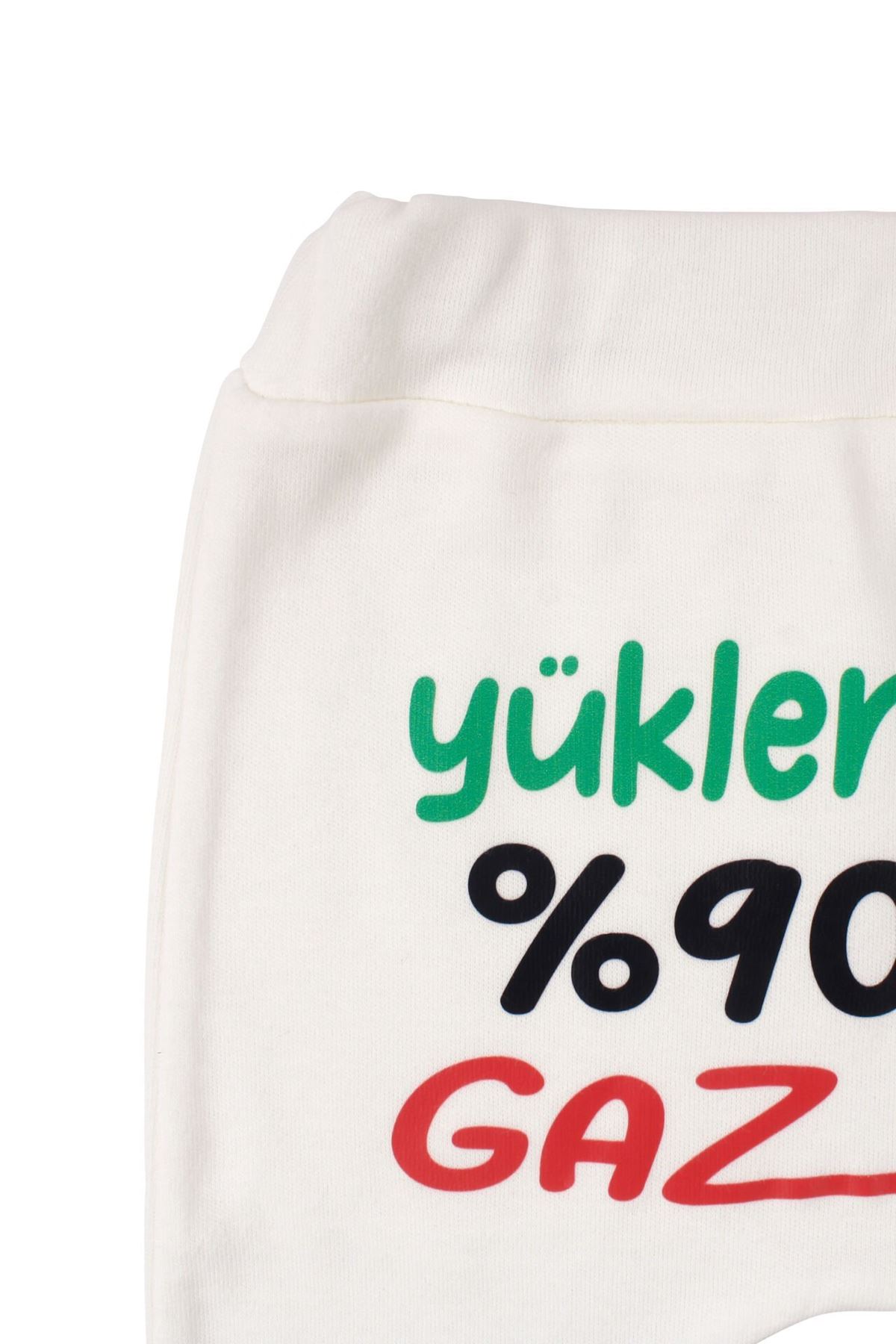 Unisex Ekru Yükleniyor %90 Gaz Baskılı Manşetli Tek Alt