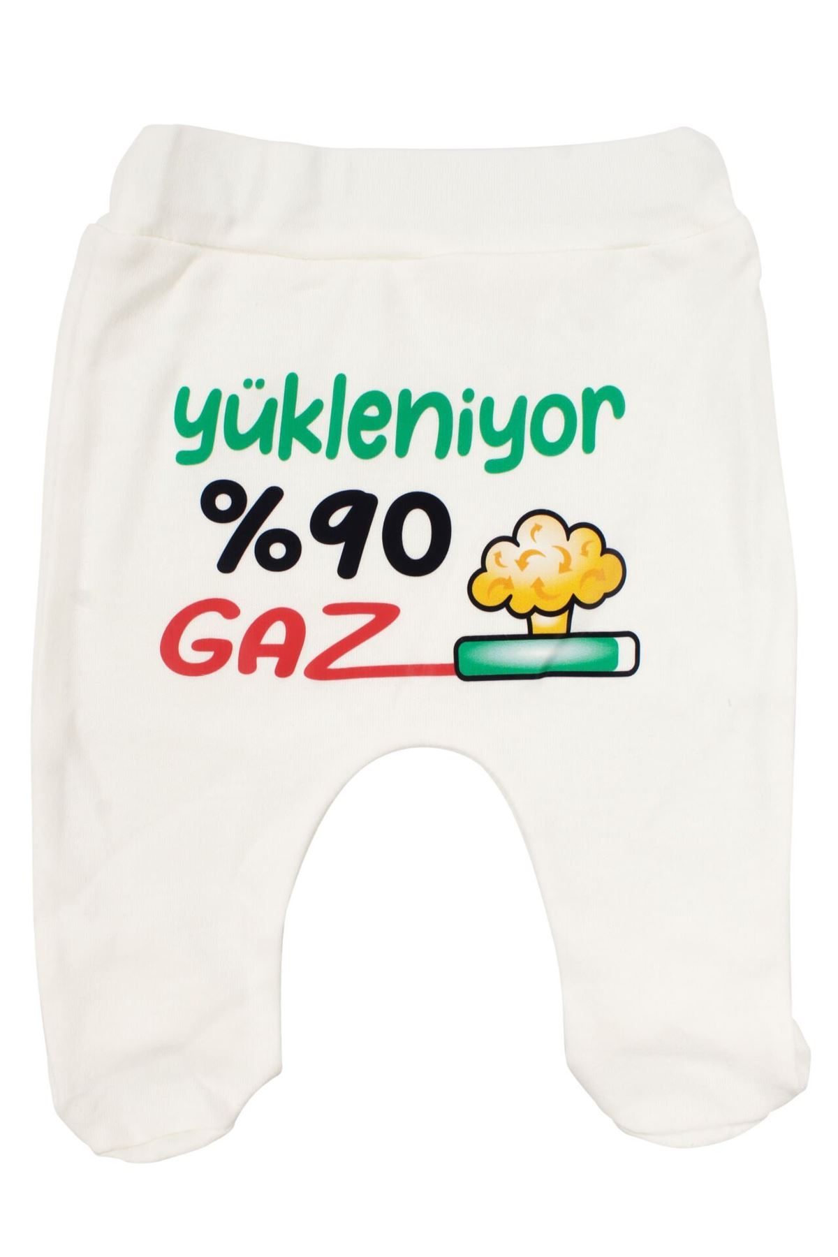 Unisex Ekru Yükleniyor %90 Gaz Baskılı Patikli Tek Alt
