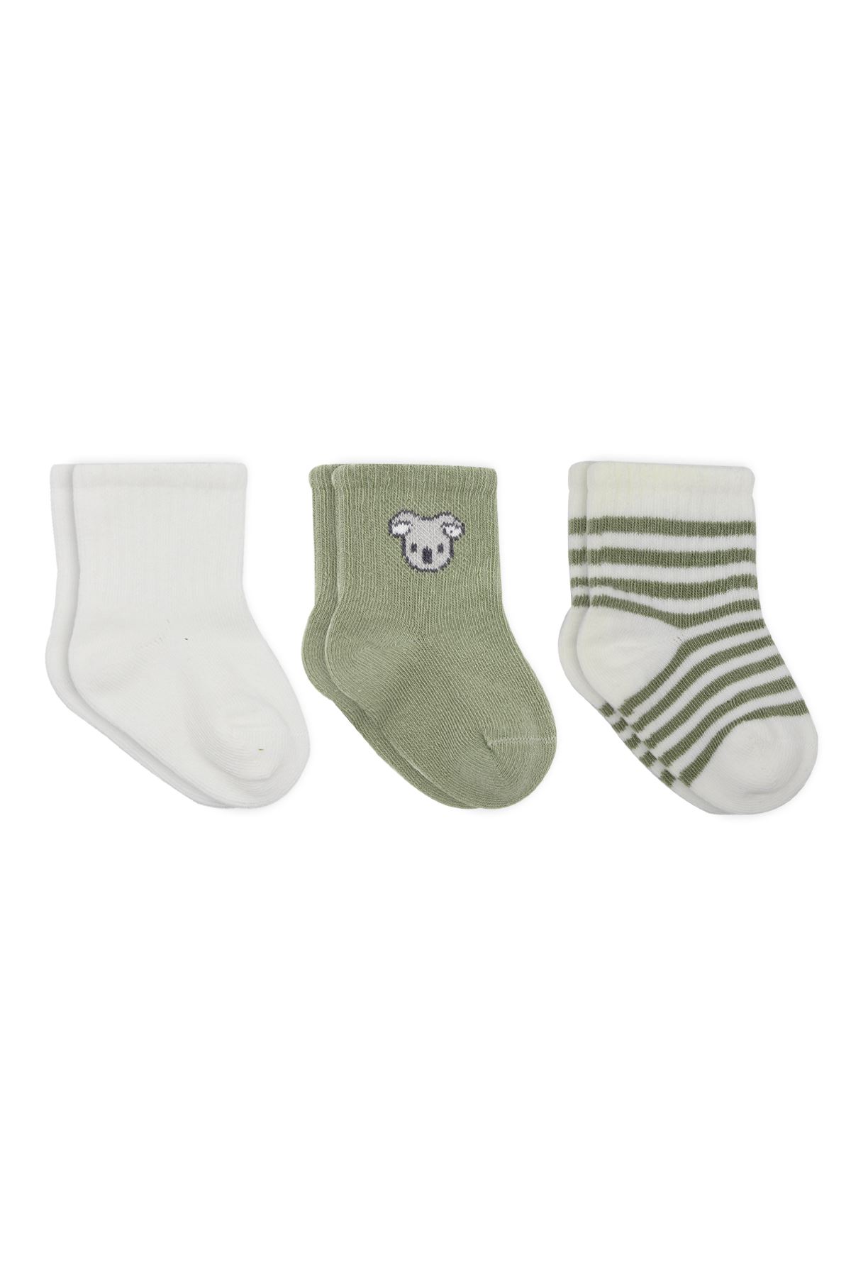 Bistyle Koala Boy 3'lü Penye Soket Çorap 10133 Ekru