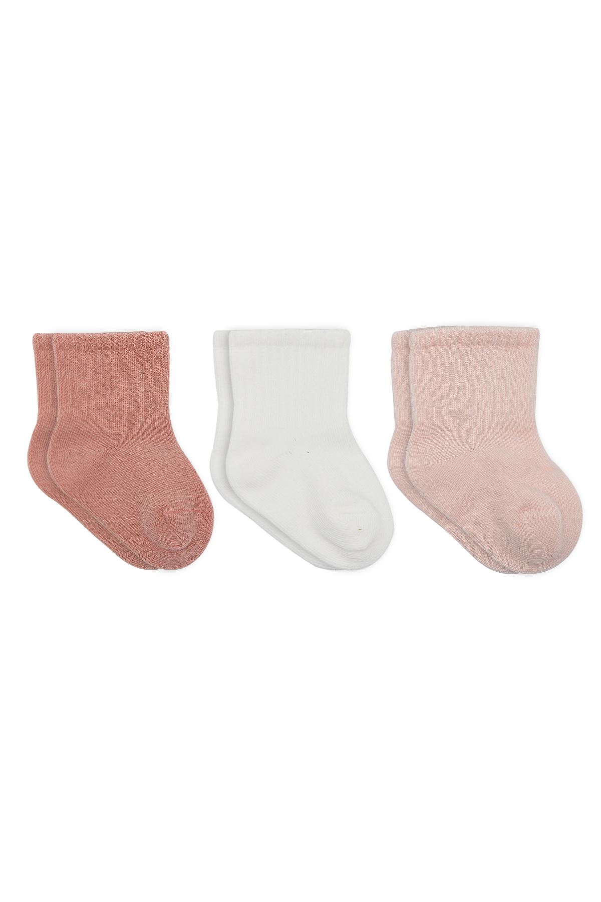 Bistyle Cherry Girl 3'lü Penye Soket Çorap 10138 Pudra