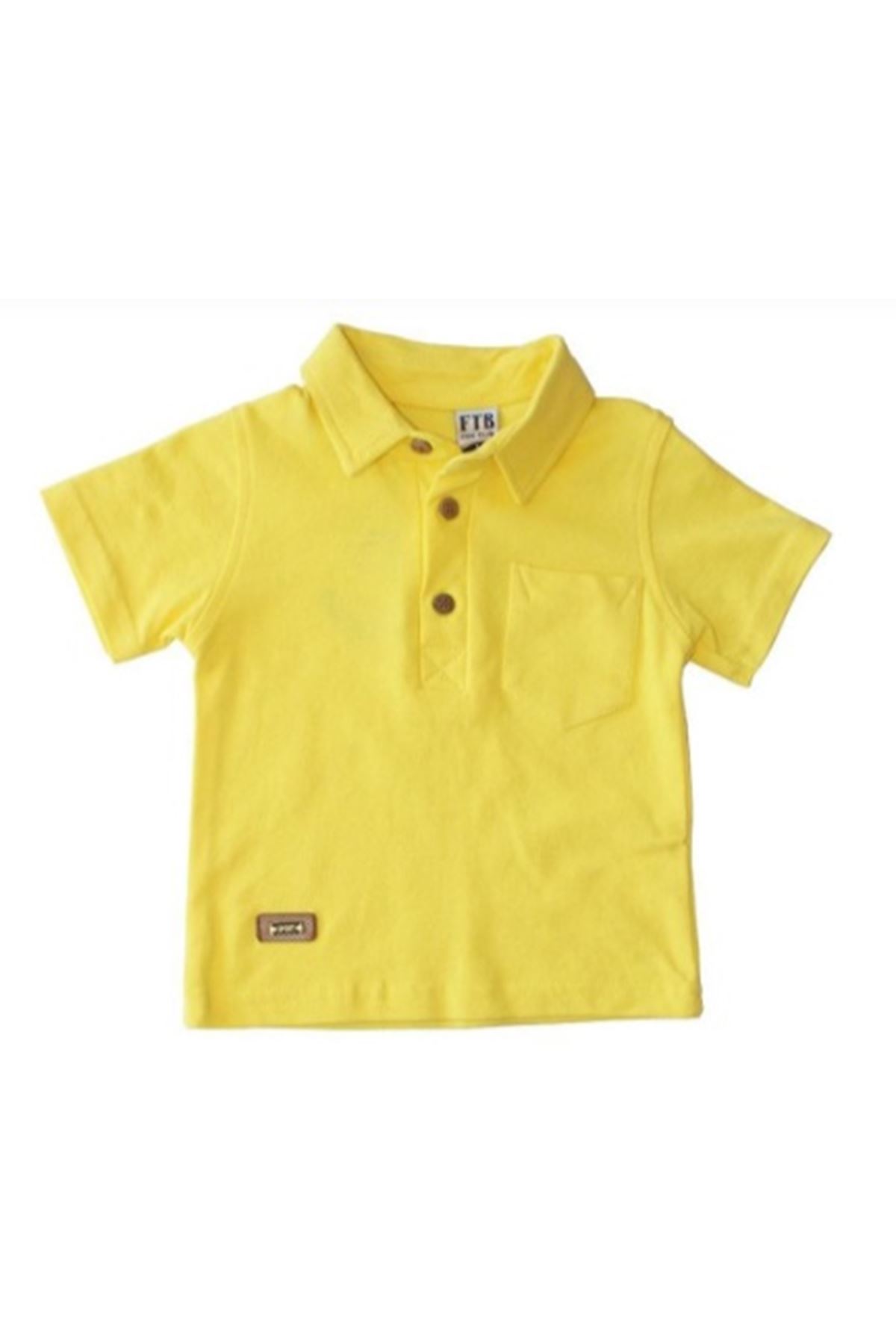 Sarı Tişörtlu Kısa Kotlu Bebek 2'li Takım