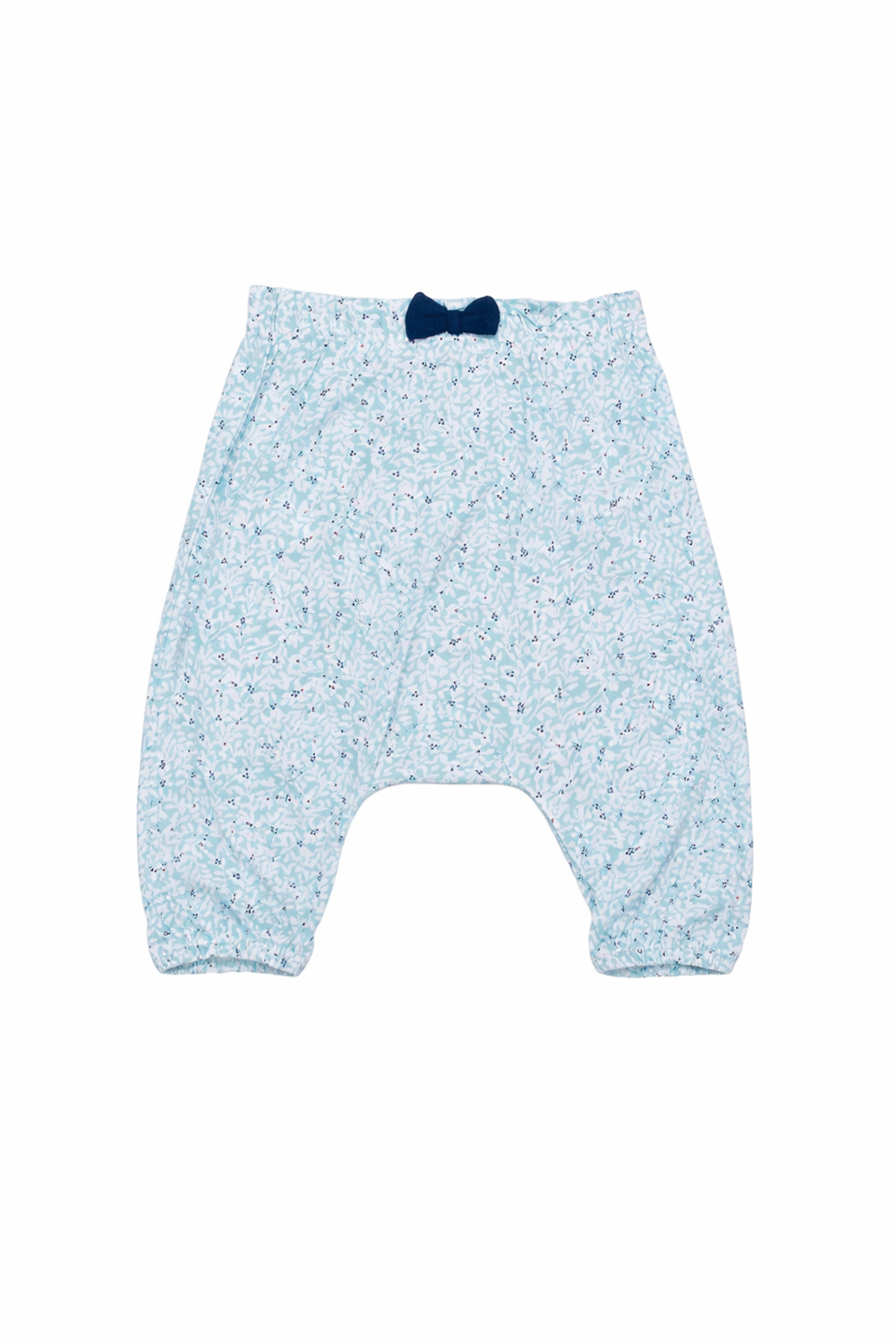 Kız Bebek Beyaz Su Yeşili Kalp Baskılı Yaprak Desenli 2' li Takım