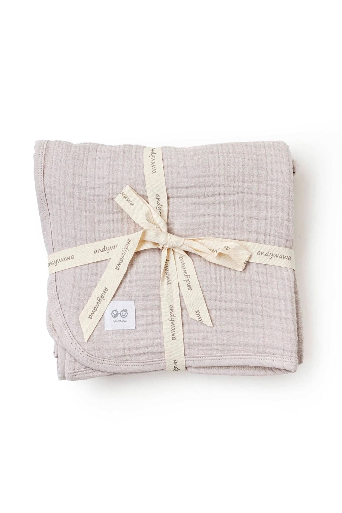 Andywawa AC25870 Müslin Home Bebek Battaniye 105*120 Beige